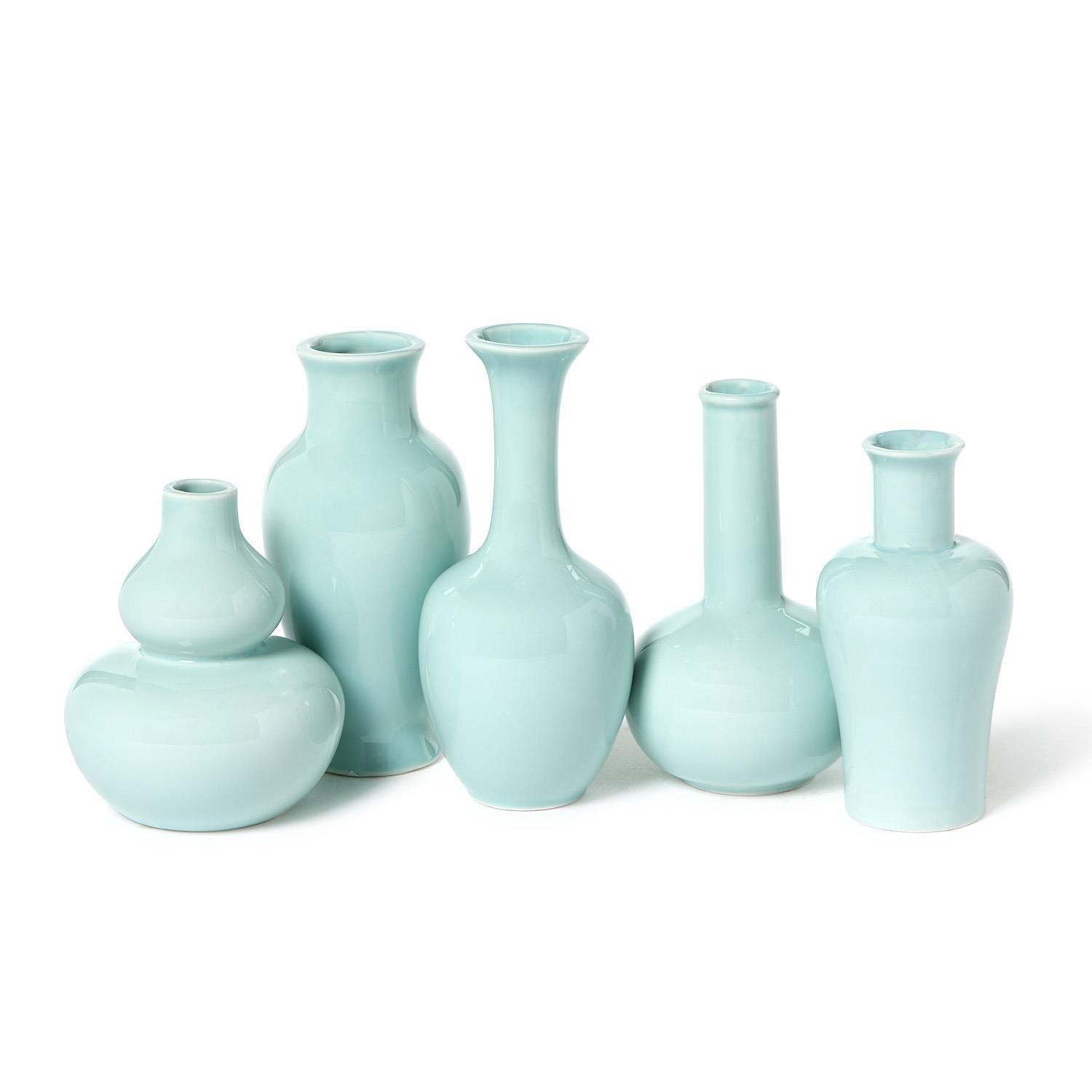 Classic Porcelain Vases, Set of 5