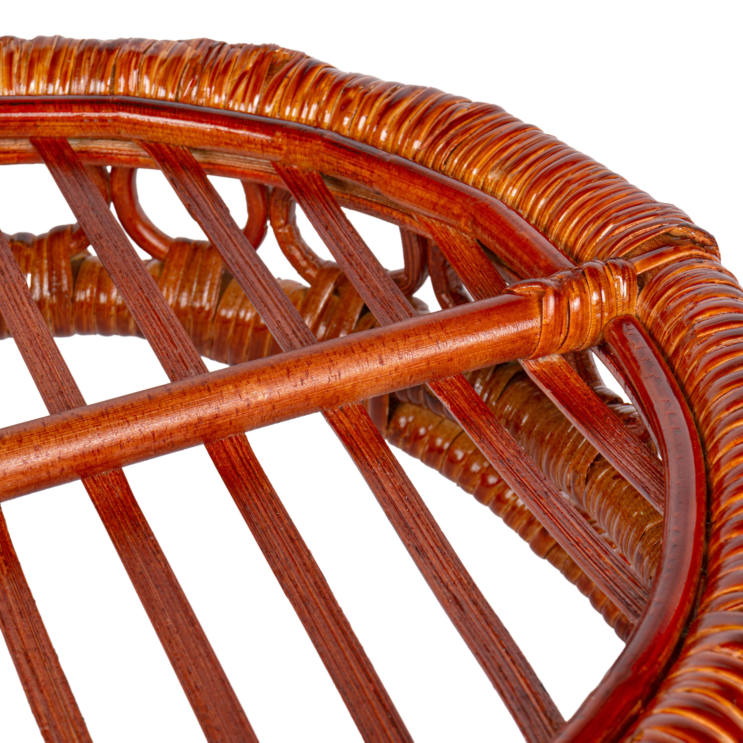 Cassini Handcrafted Rattan Oval Decorative Tray with Handles