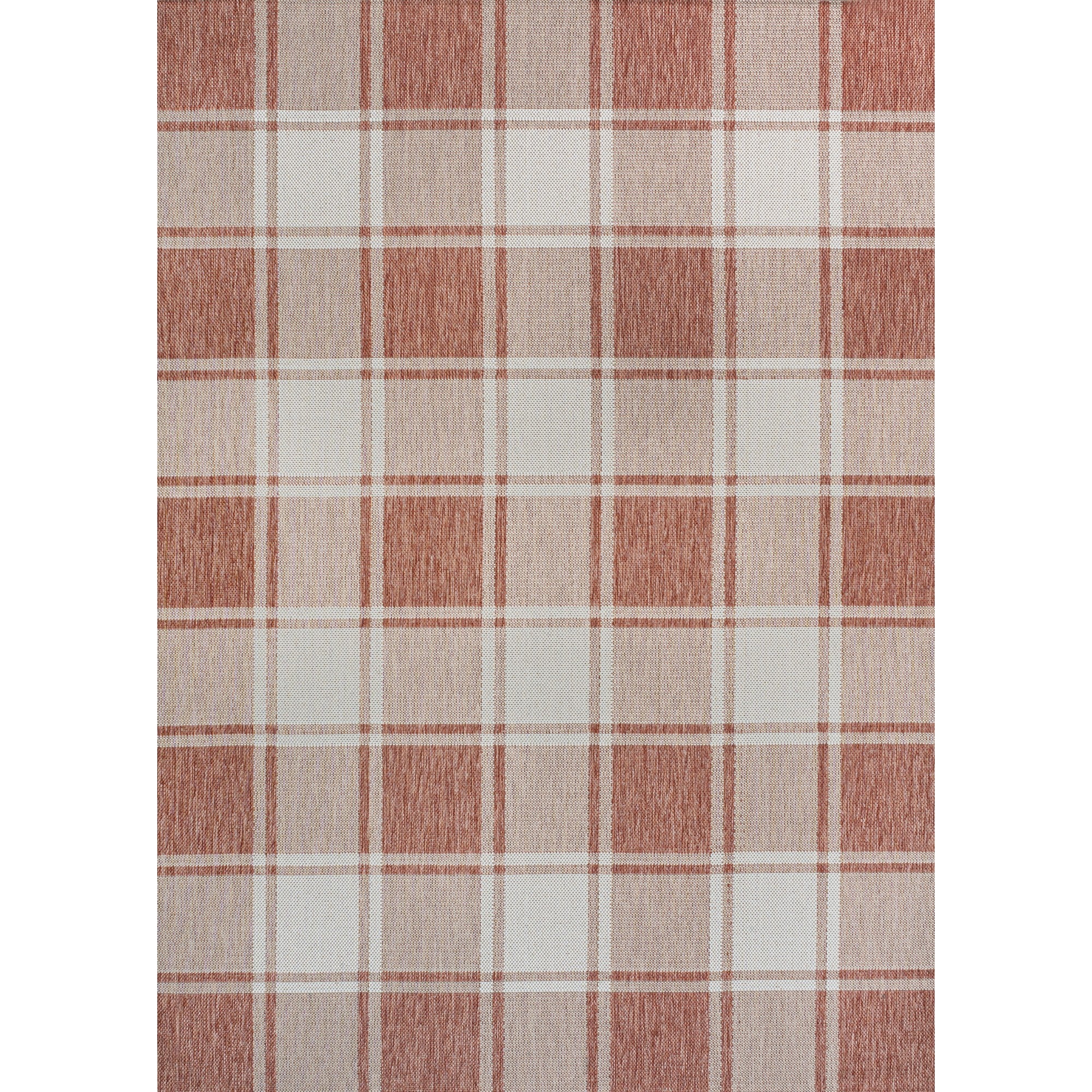 Sabine Traditional Farmhouse Bold Gingham Indoor/Outdoor Runner Rug