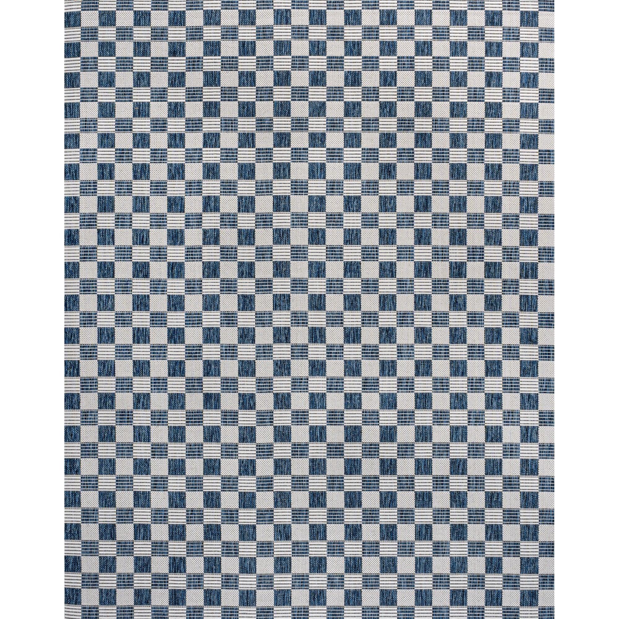 Aimee Traditional Cottage Checkerboard Indoor/Outdoor Runner Rug