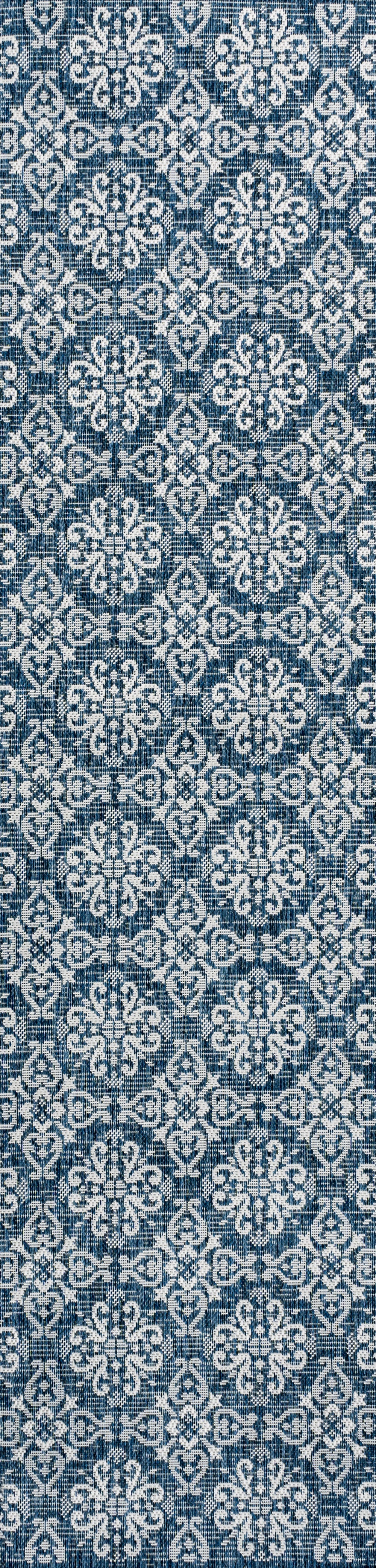 Amora Traditional Mediterranean Tile Design Indoor/Outdoor Rug