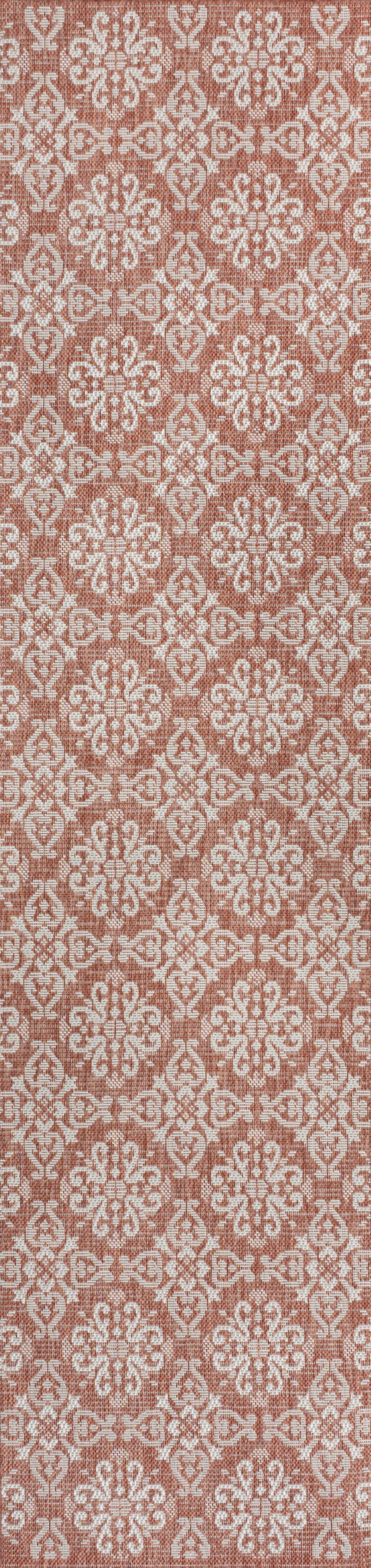 Amora Traditional Mediterranean Tile Design Indoor/Outdoor Rug