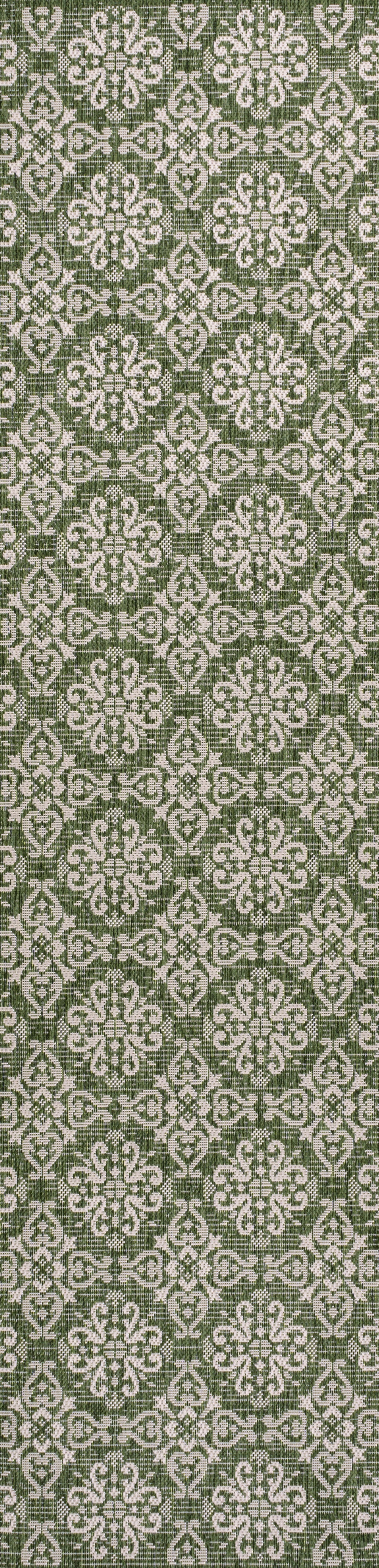 Amora Traditional Mediterranean Tile Design Indoor/Outdoor Rug