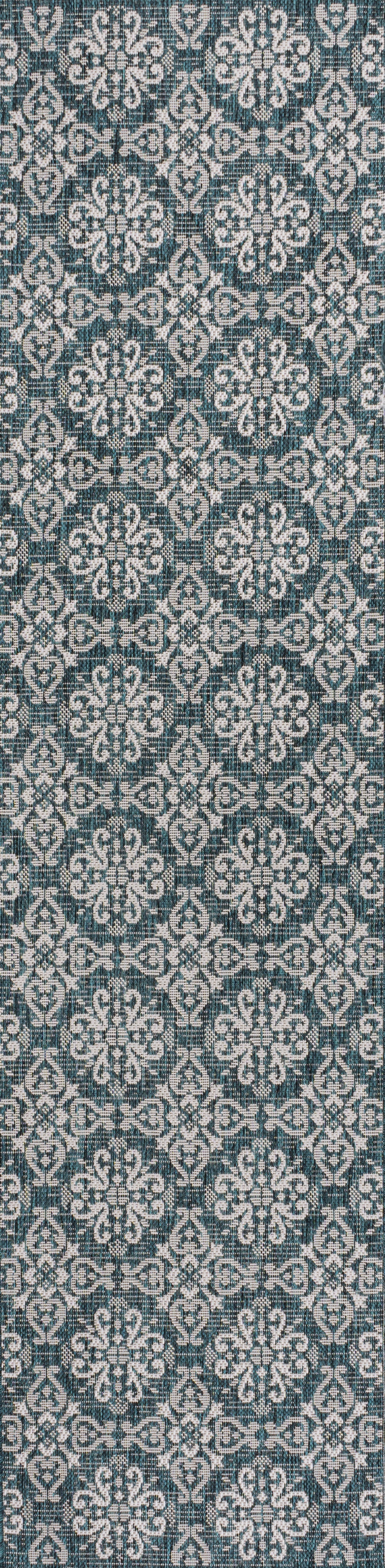 Amora Traditional Mediterranean Tile Design Indoor/Outdoor Rug