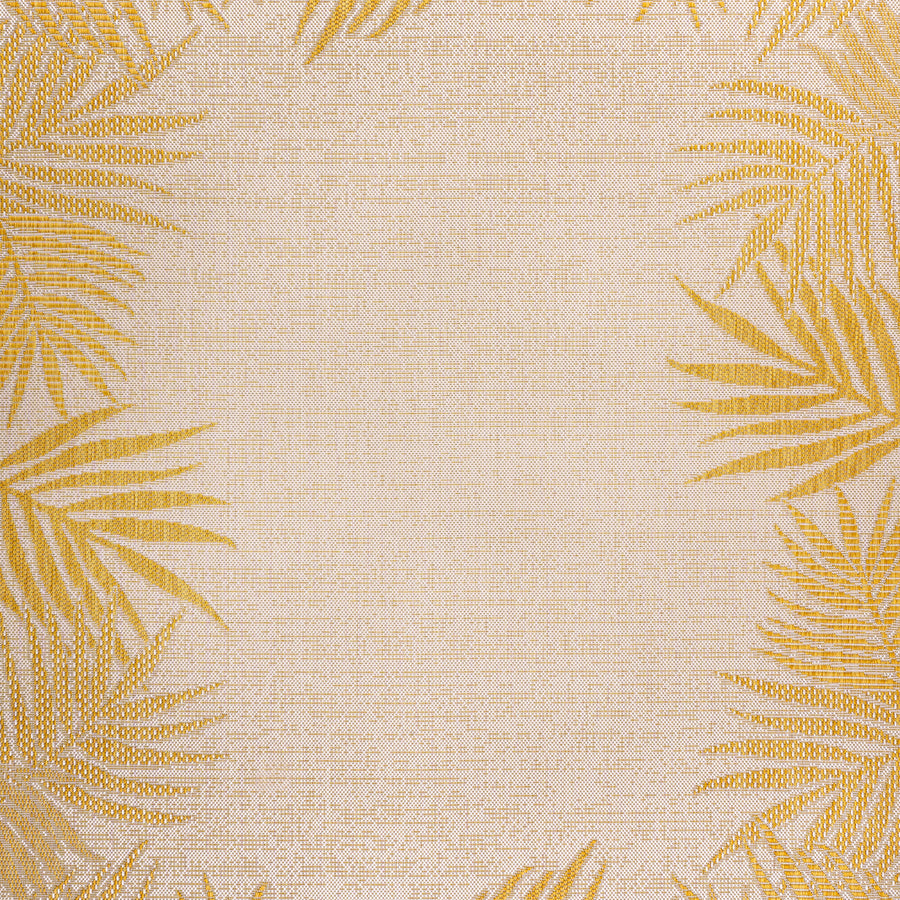 Isola Coastal Cottage Palm Frond Border Indoor/Outdoor Area Rug