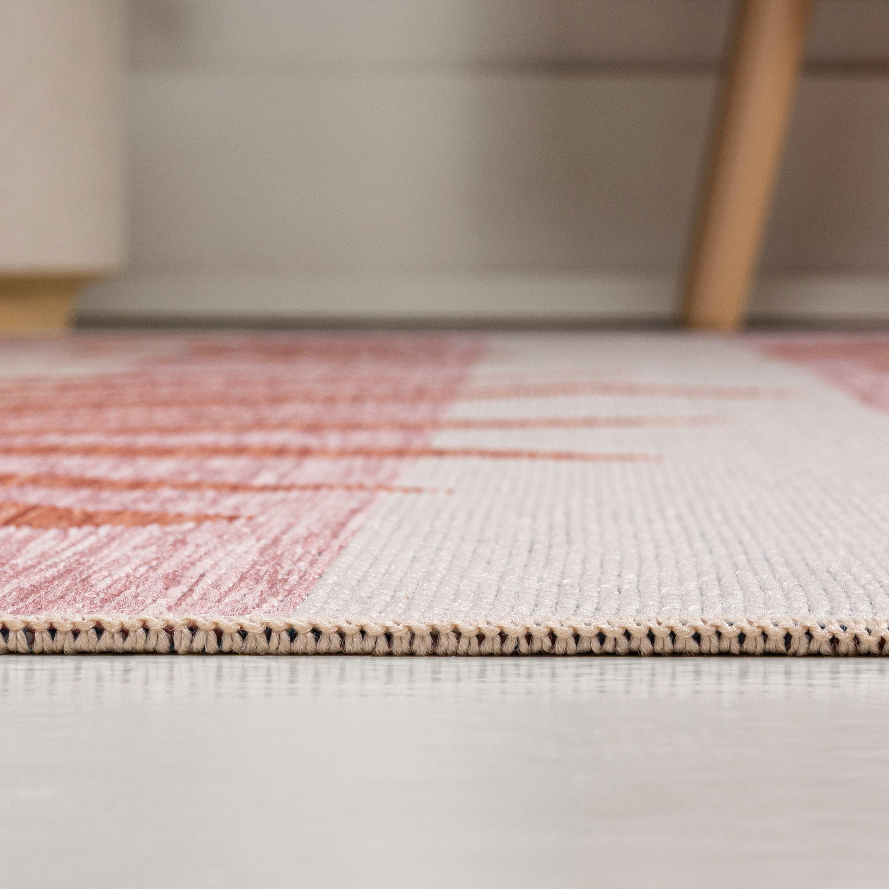 Veronica Classic Beach Stripe and Palm Leaf Indoor/Outdoor Area Rug