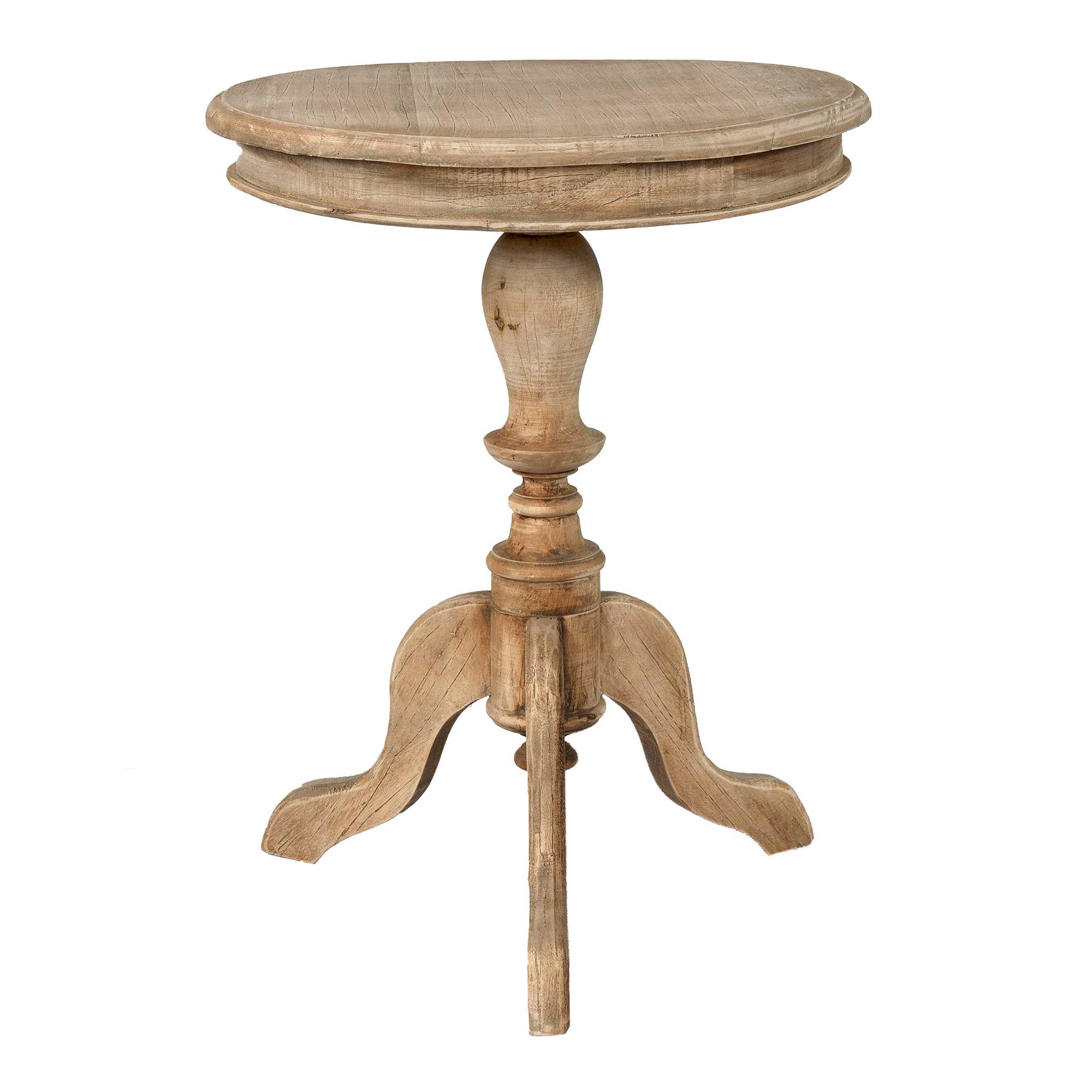Haven Round Solid Wood Pedestal Accent Table