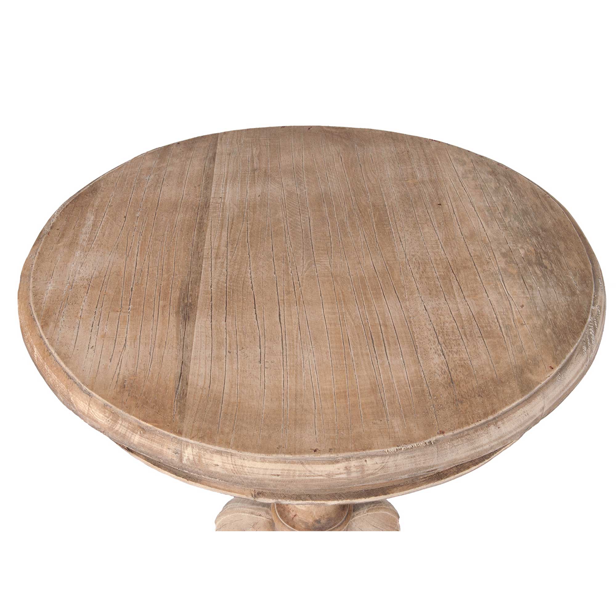 Haven Round Solid Wood Pedestal Accent Table