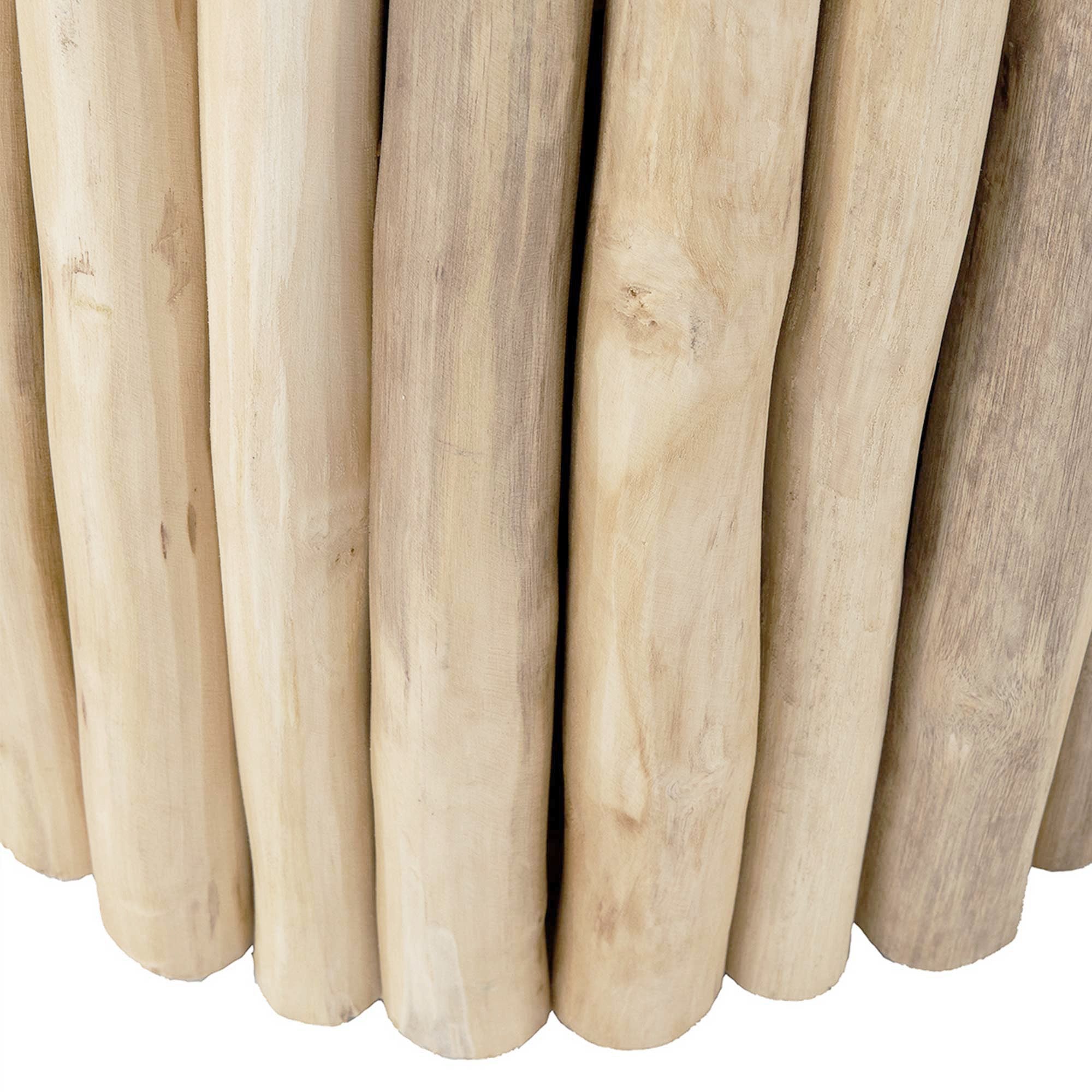 Rayla Round Solid Wood Natural Branch Side Table