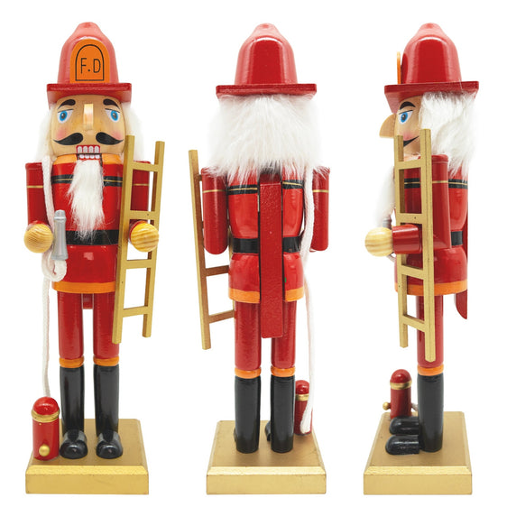 14" Fireman with Hose Christmas Nutcracker