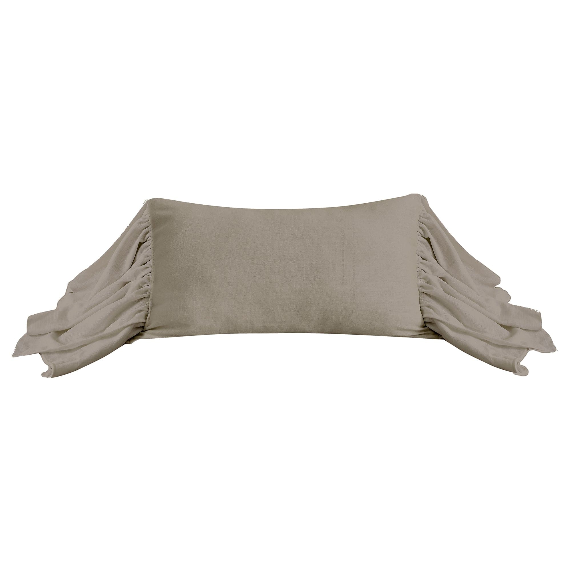 Luna Washed Linen Long Ruffled Pillow