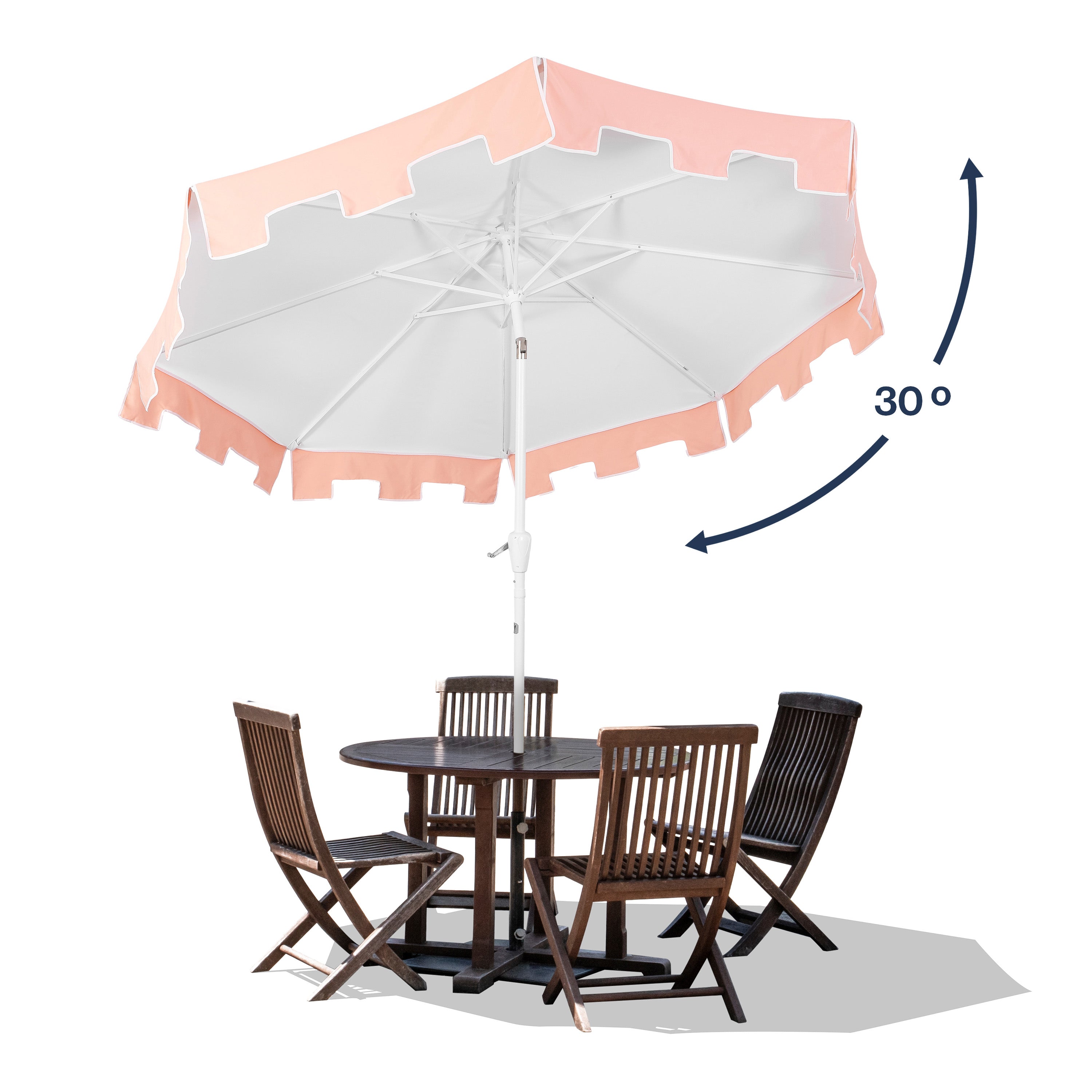 Baiona Classic MidCentury Market Patio Umbrella with UV Protection