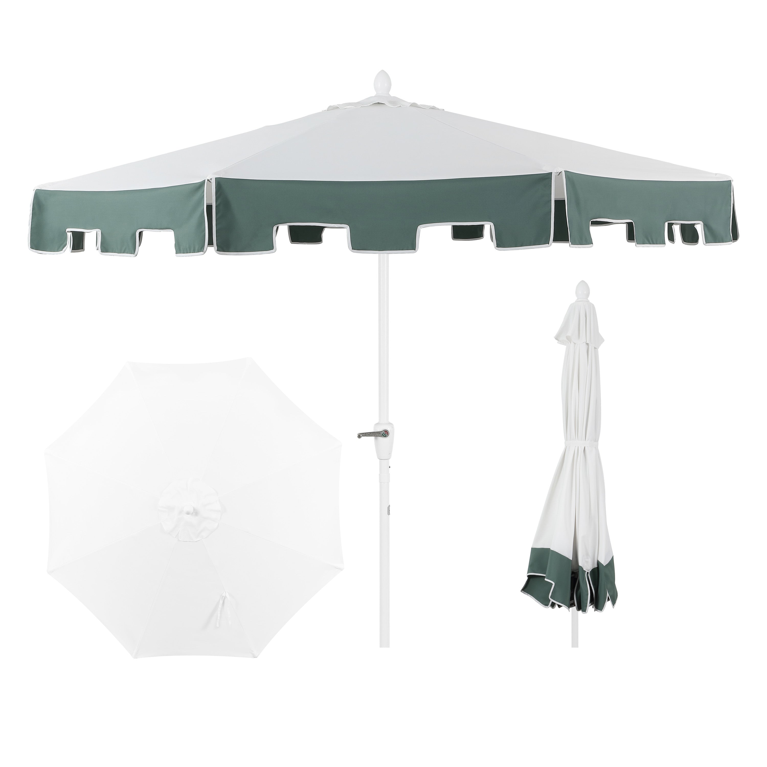 Baiona Classic MidCentury Market Patio Umbrella with UV Protection