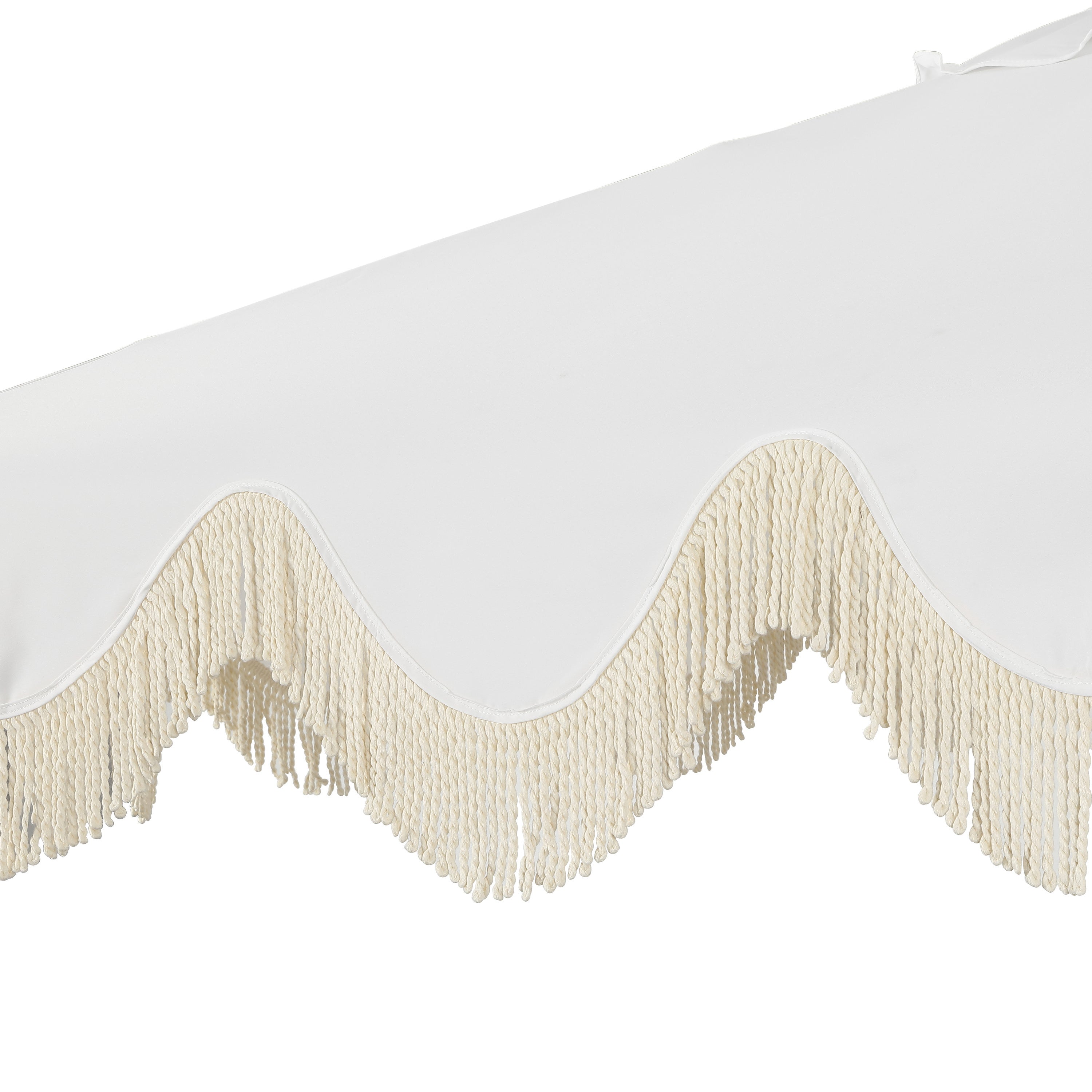 Collins Classic Cottage Tassel Market Patio Umbrella with Auto-Tilt
