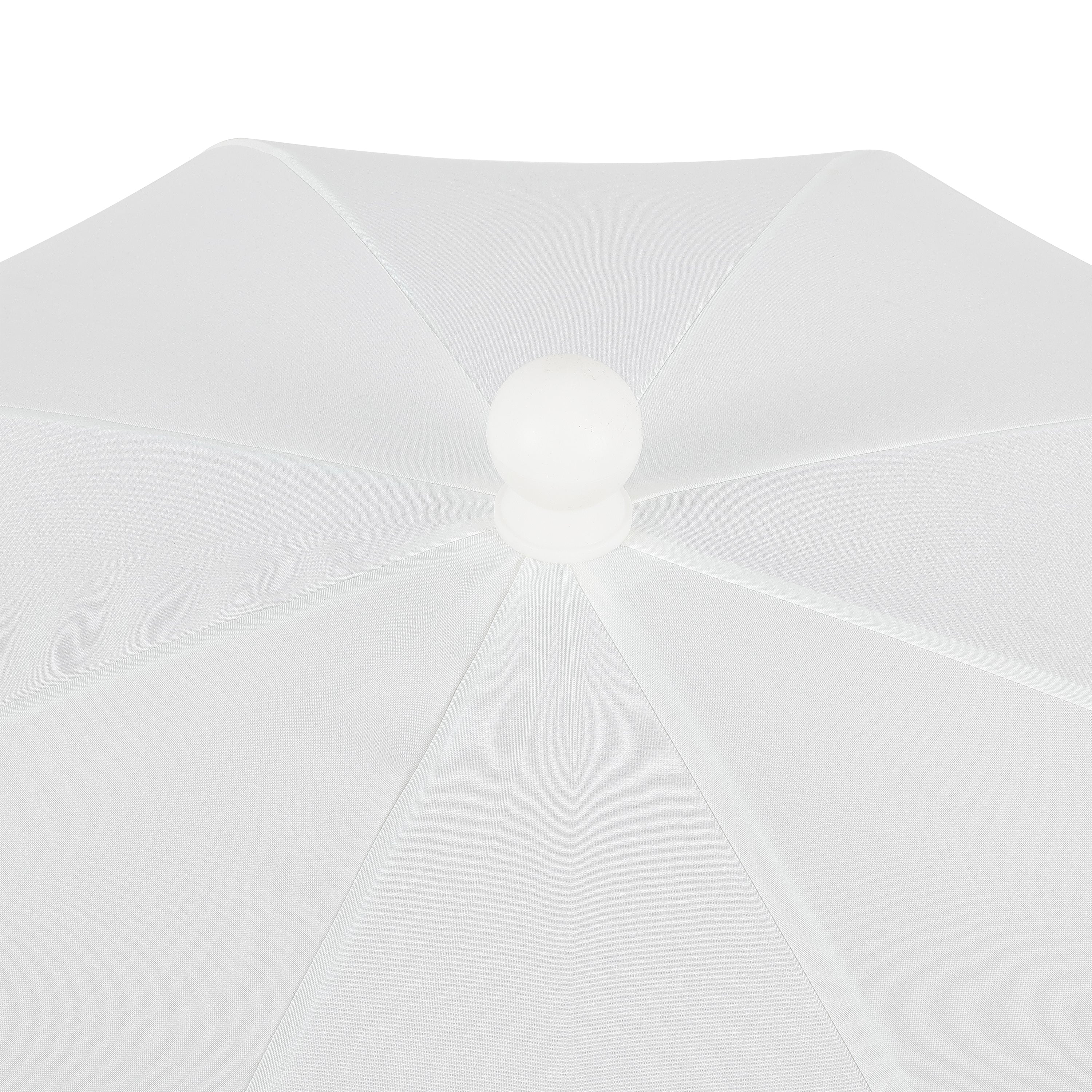 Horizon 6.5 ft. Classic MidCentury Scalloped Fringe Market Beach Umbrella with Push-Button Tilt