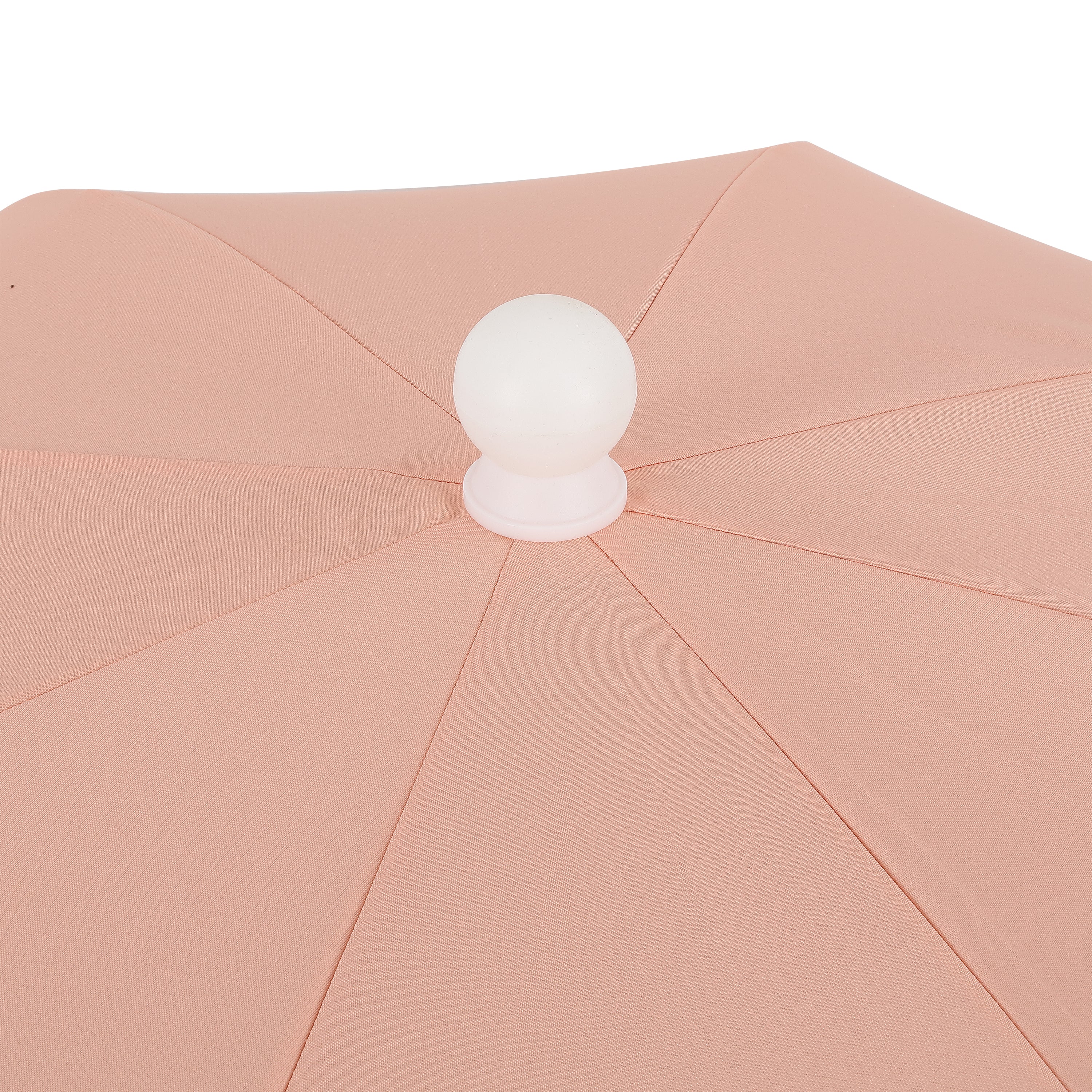 Horizon 6.5 ft. Classic MidCentury Scalloped Fringe Market Beach Umbrella with Push-Button Tilt