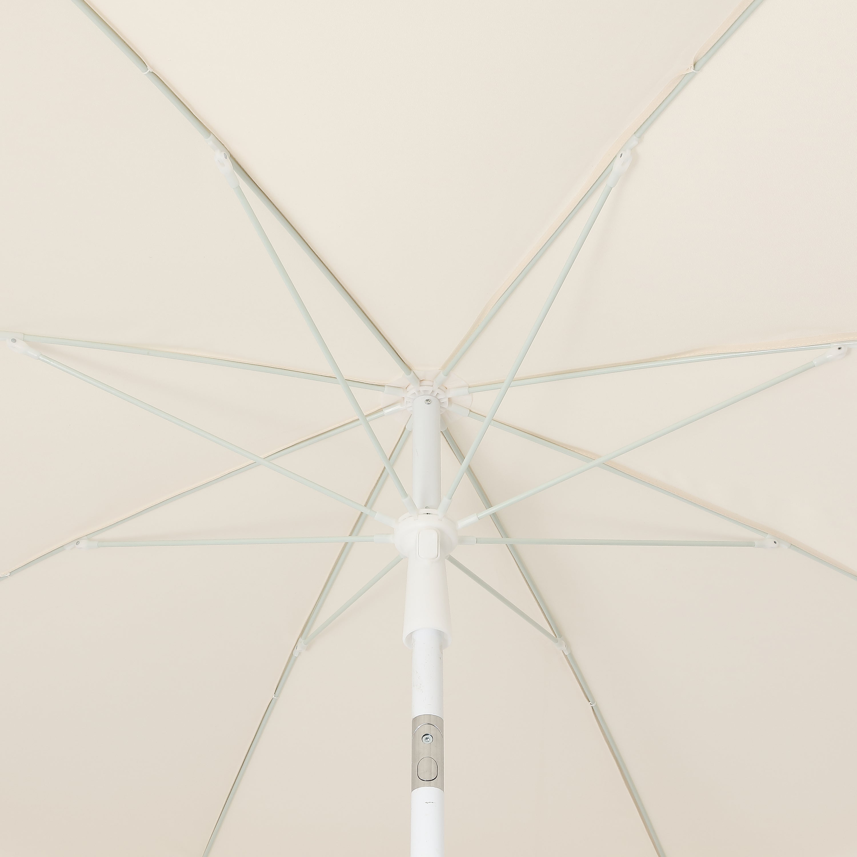 Mariner 6.5 ft. Classic Cottage Fringe Tassel Market Beach Umbrella with Push Button Tilt