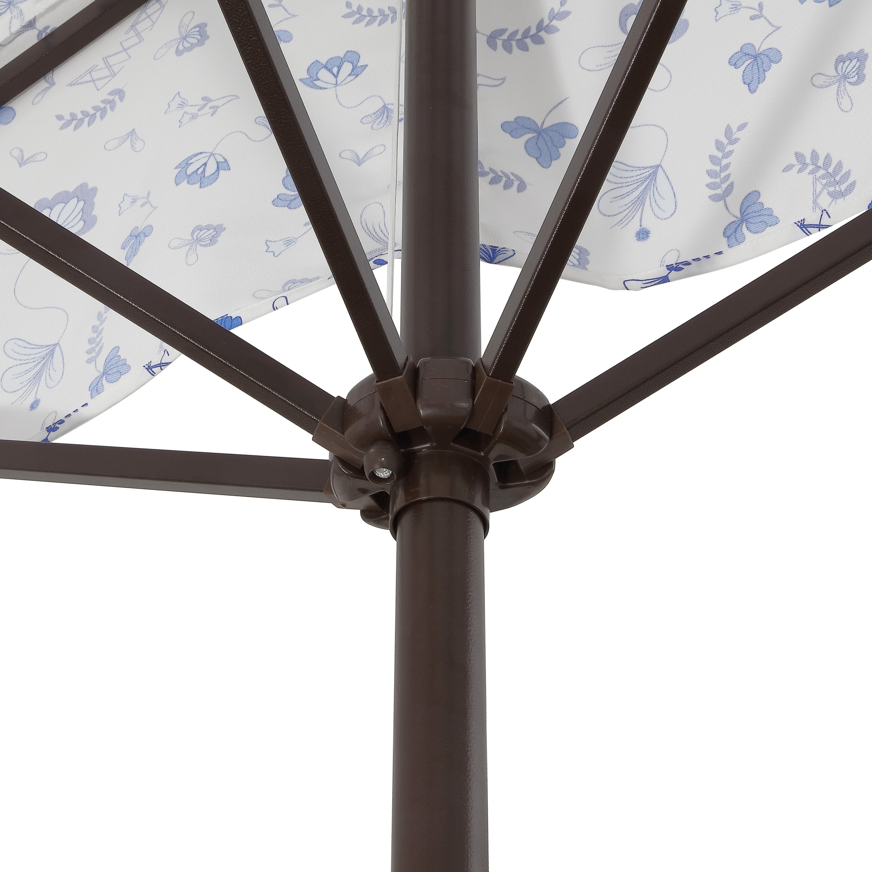 Sidney Classic MidCentury Rectangular Half Market Patio Umbrella with Crank