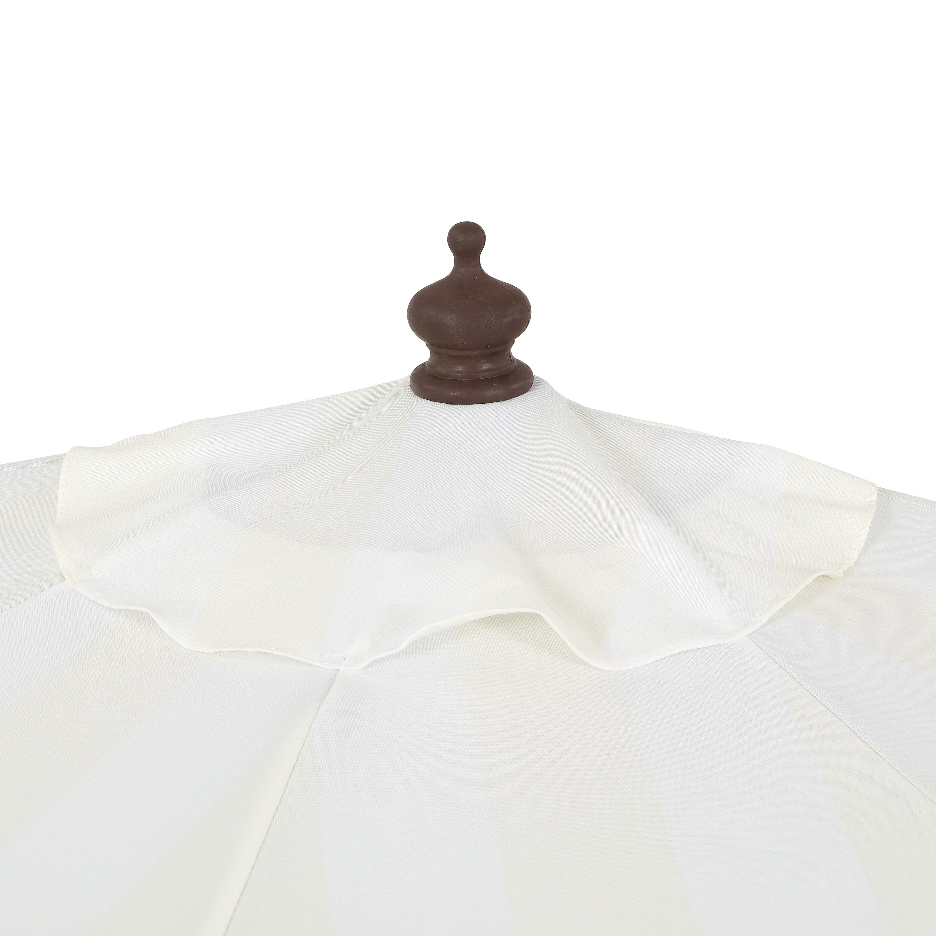 Beverly Designer Classic Scalloped Fringe Half Market Patio Umbrella with Crank