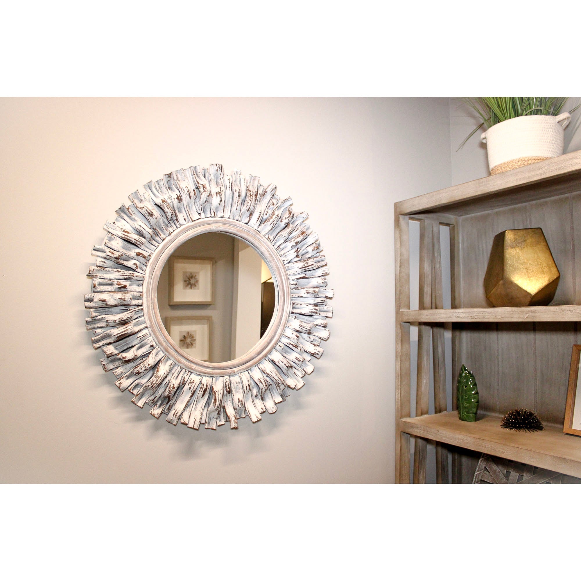 Hapsala Rattan Round Starburst Mirror