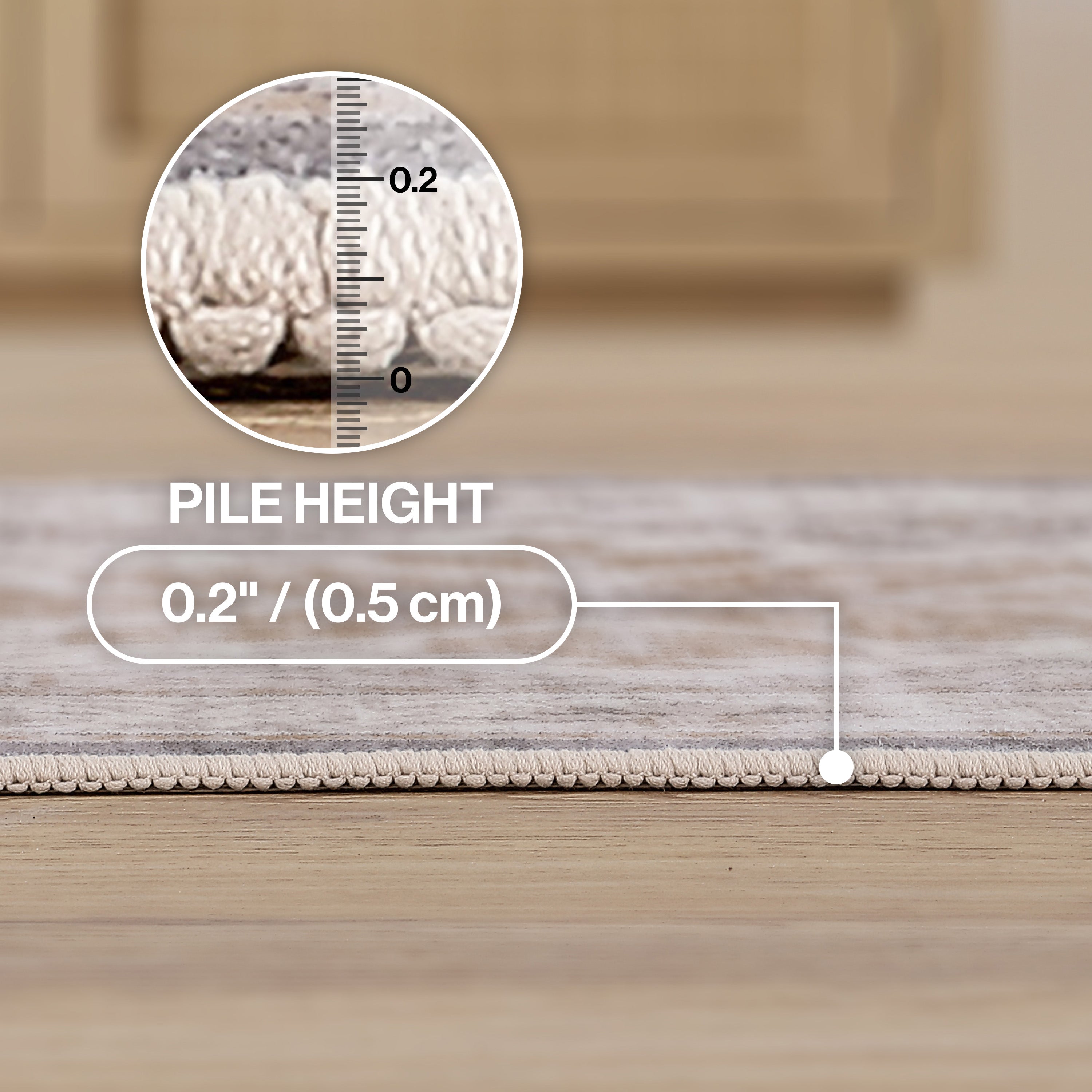 Eleanor Vintage Medallion Border Non-Slip Machine-Washable Rug