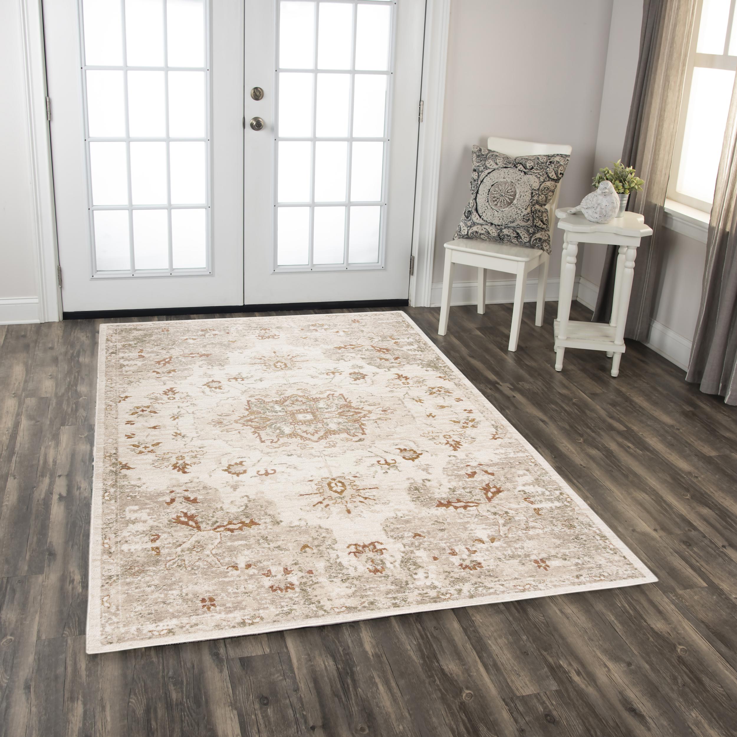 Ventura Power Loomed 100% Wool Medallion Area Rug