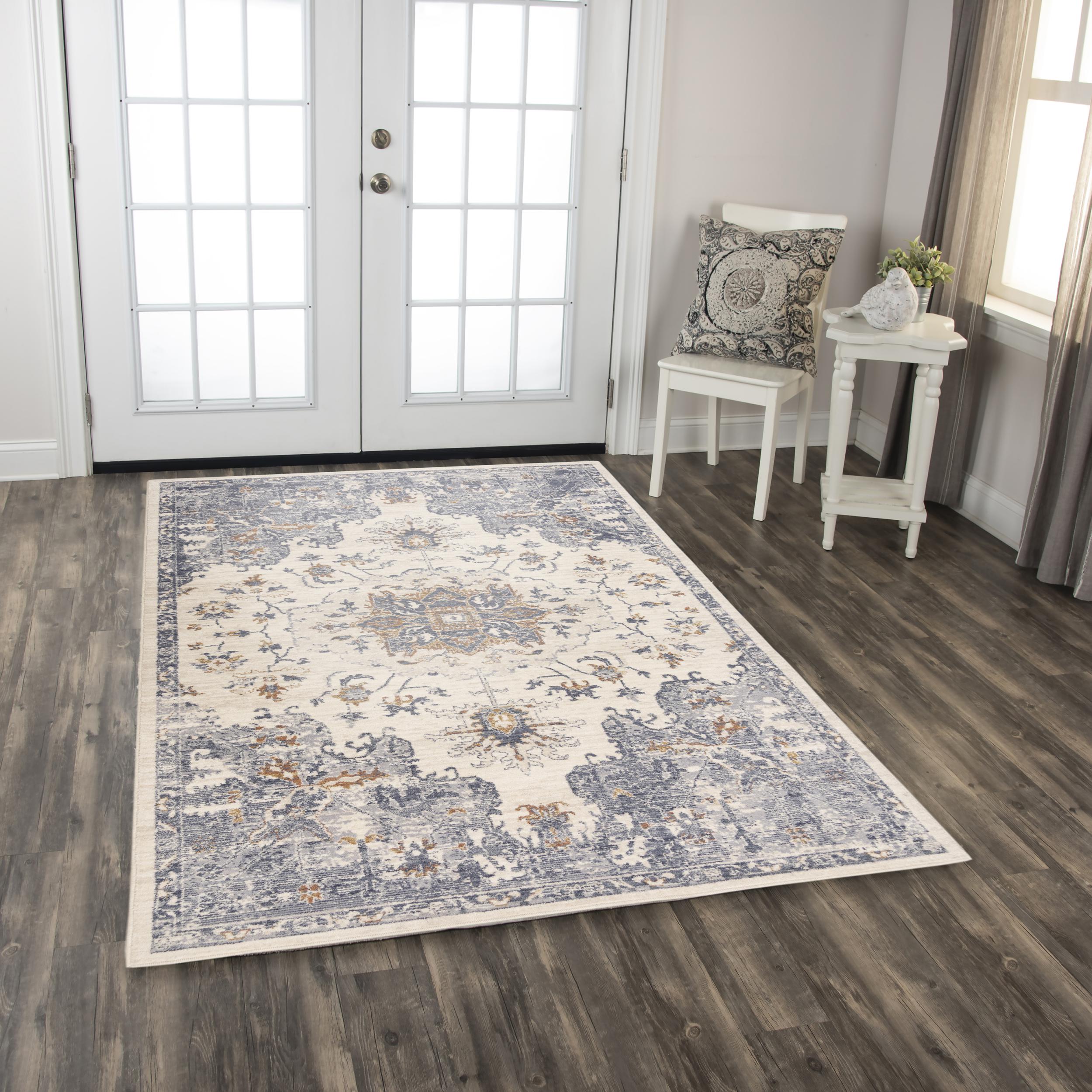 Ventura Power Loomed 100% Wool Medallion Area Rug