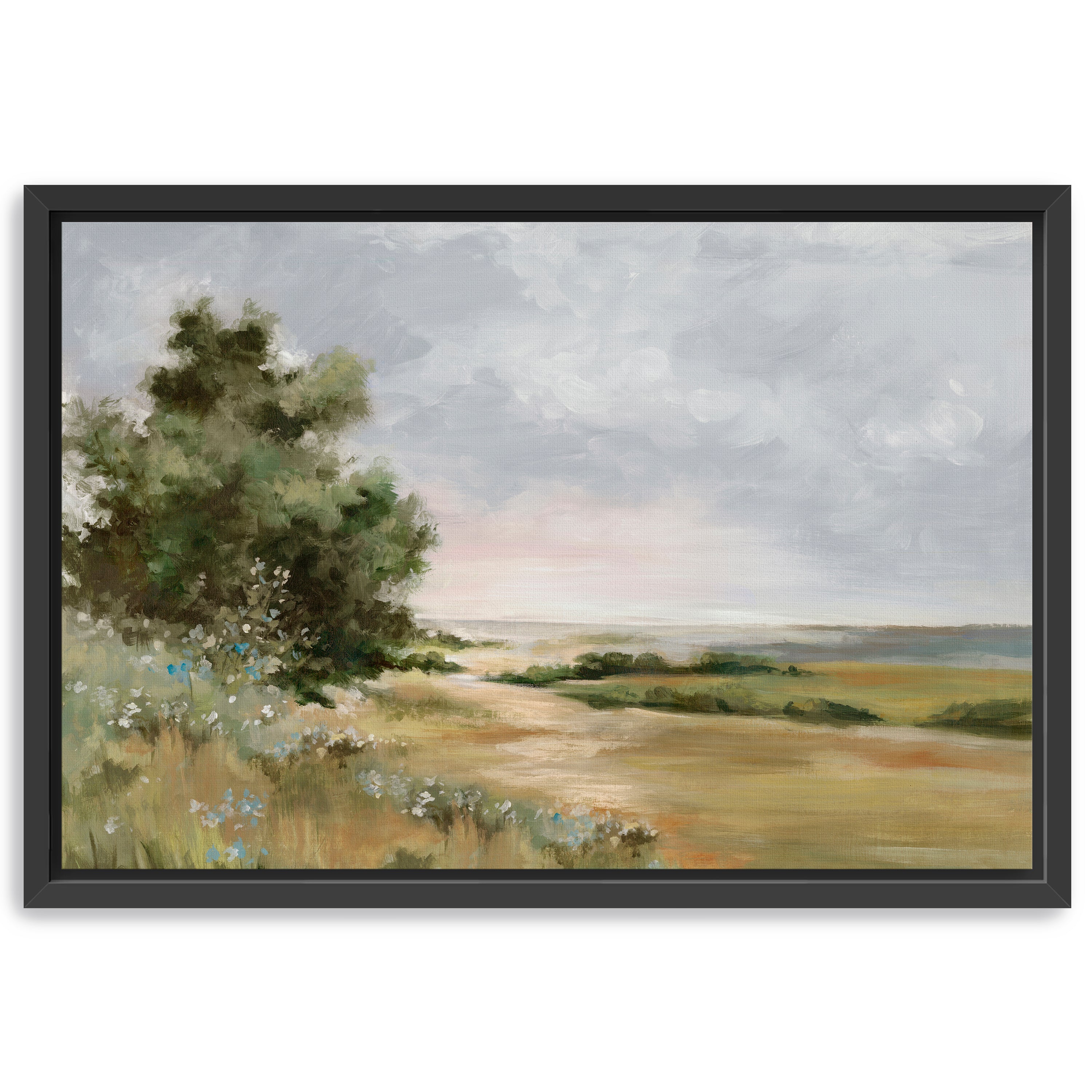 Serene Path Through Open Fields Canvas Giclee