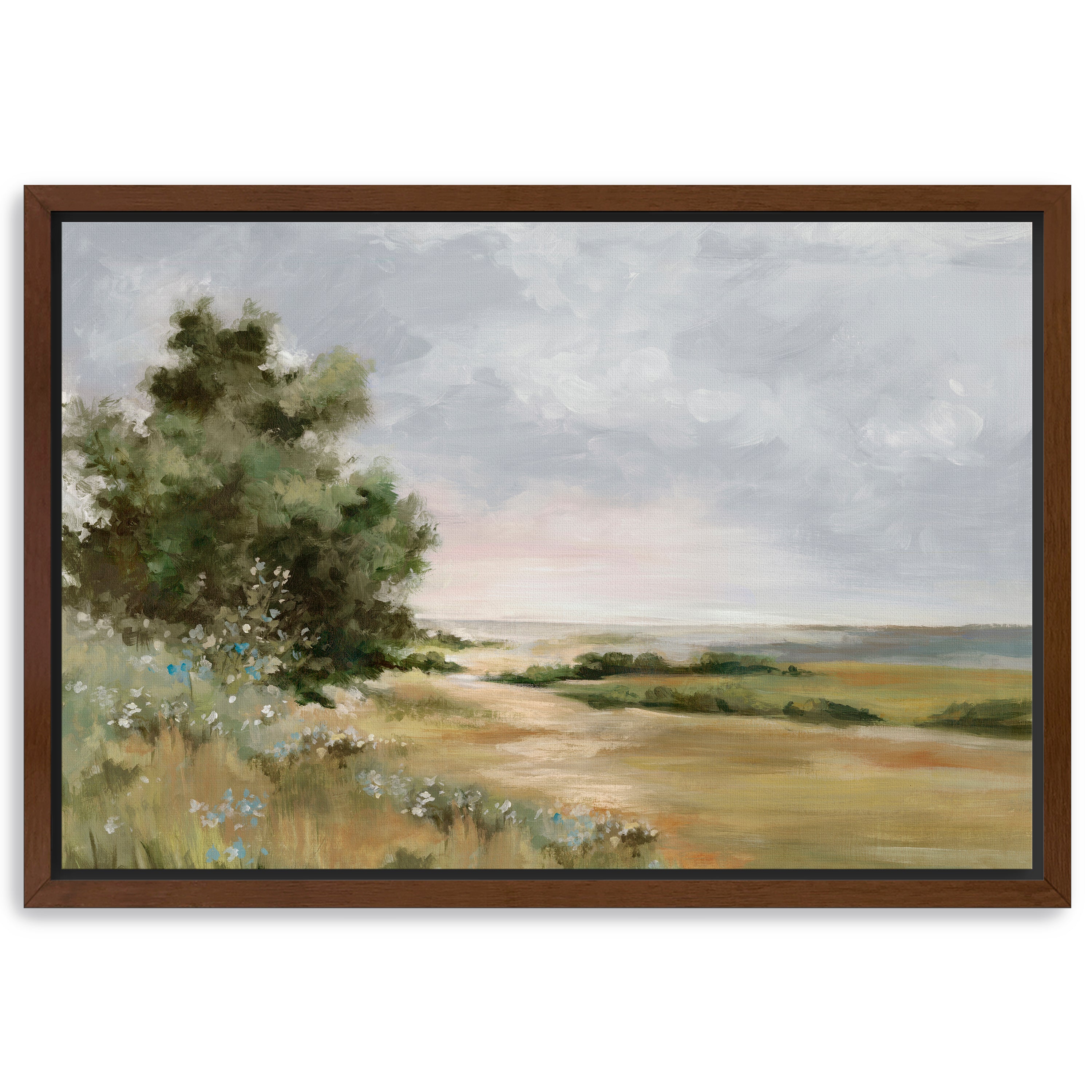 Serene Path Through Open Fields Canvas Giclee