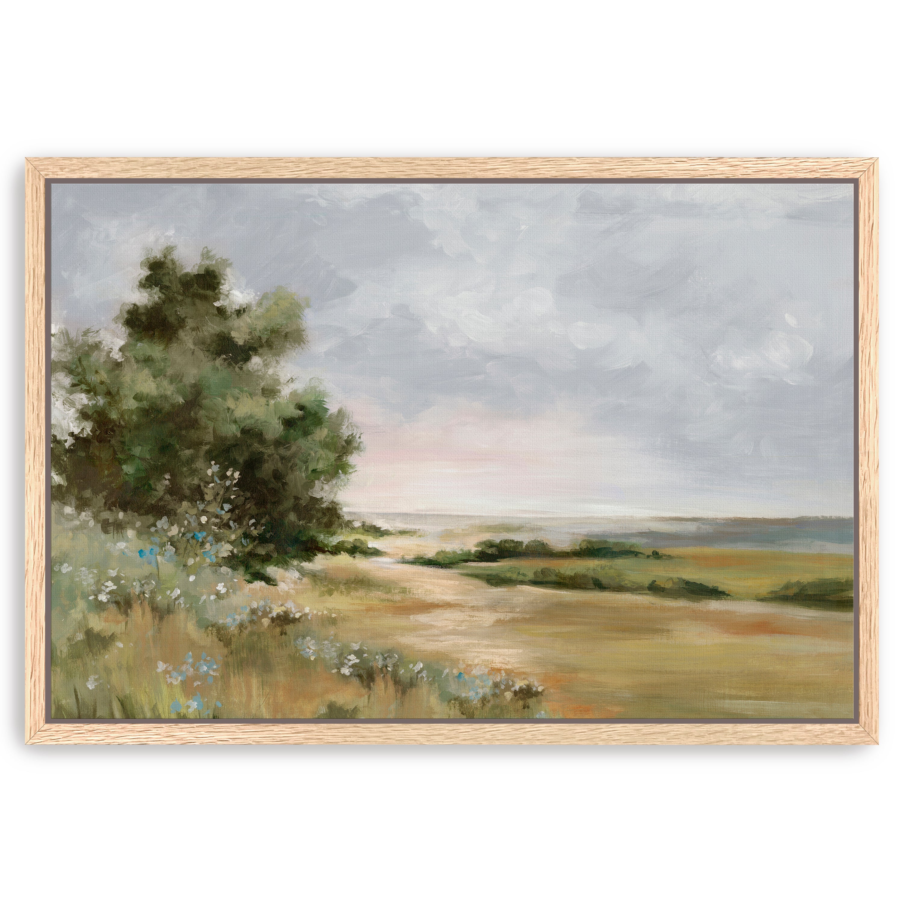 Serene Path Through Open Fields Canvas Giclee