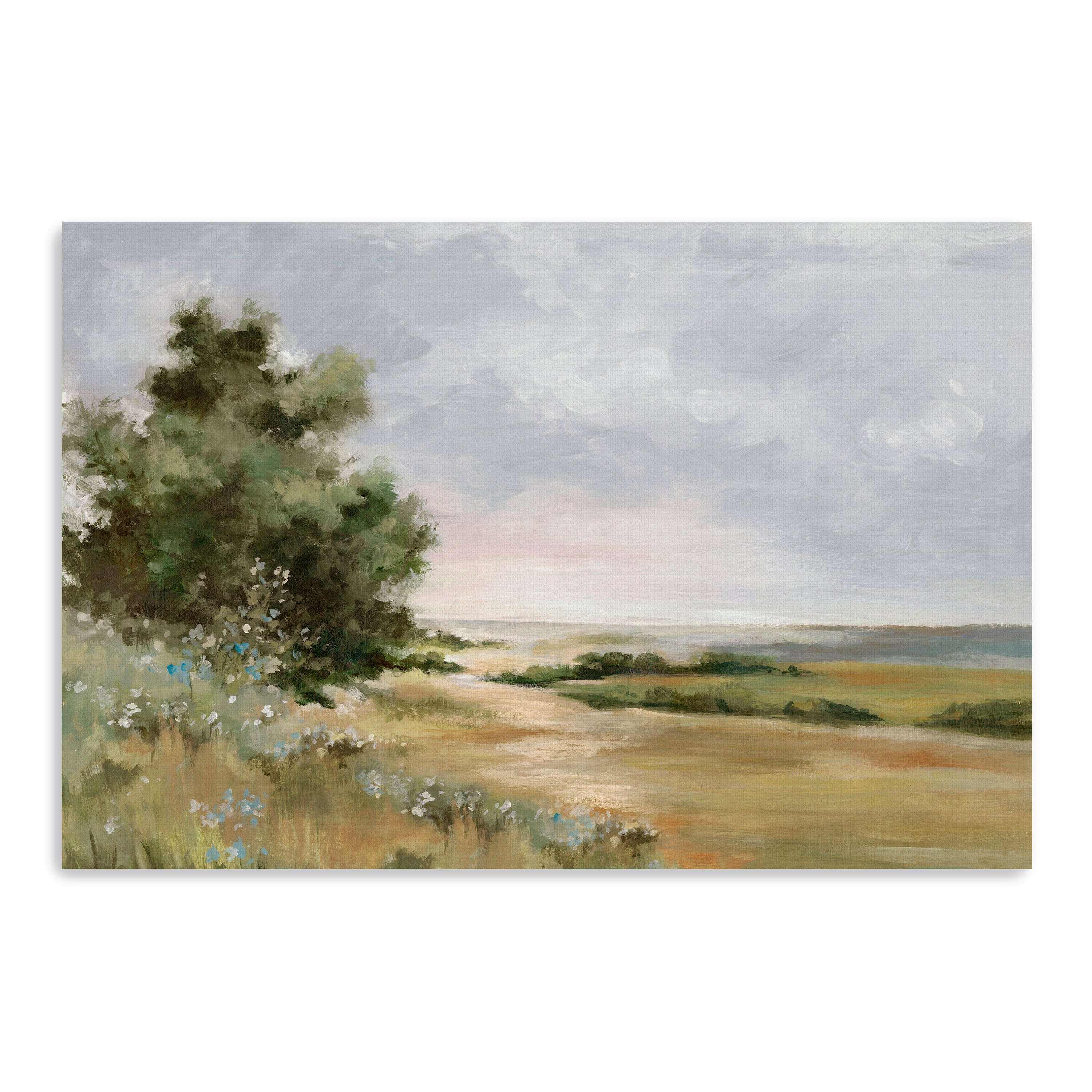 Serene Path Through Open Fields Canvas Giclee