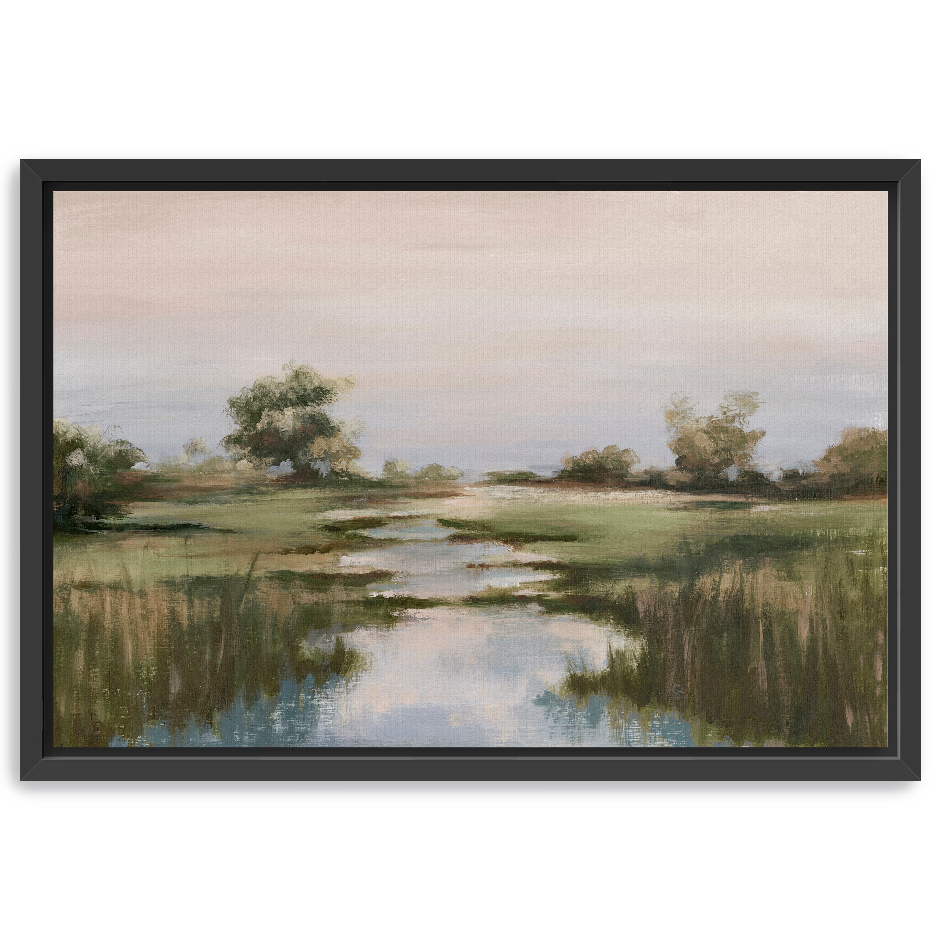 Serene Reflections in the Marsh Canvas Giclee