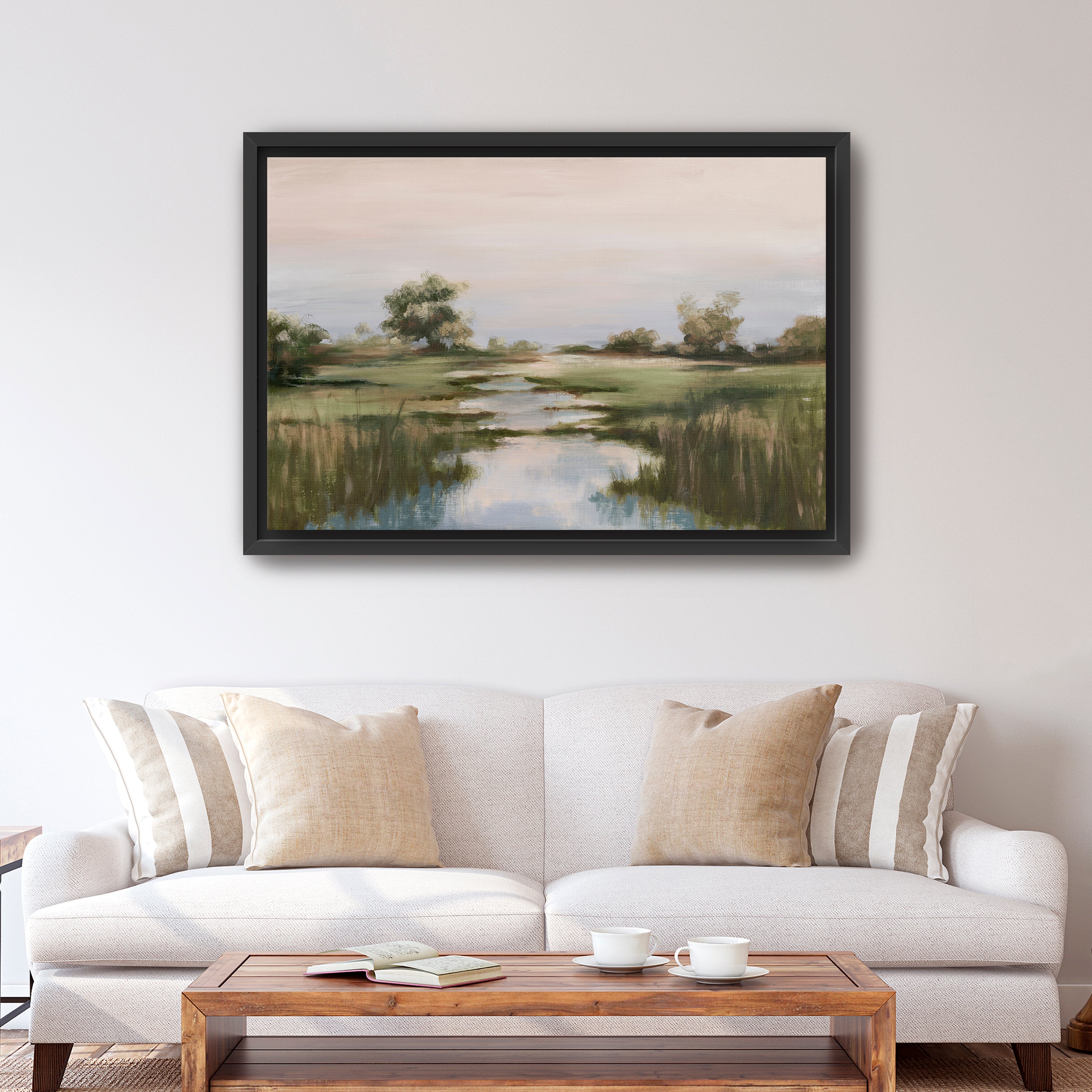 Serene Reflections in the Marsh Canvas Giclee