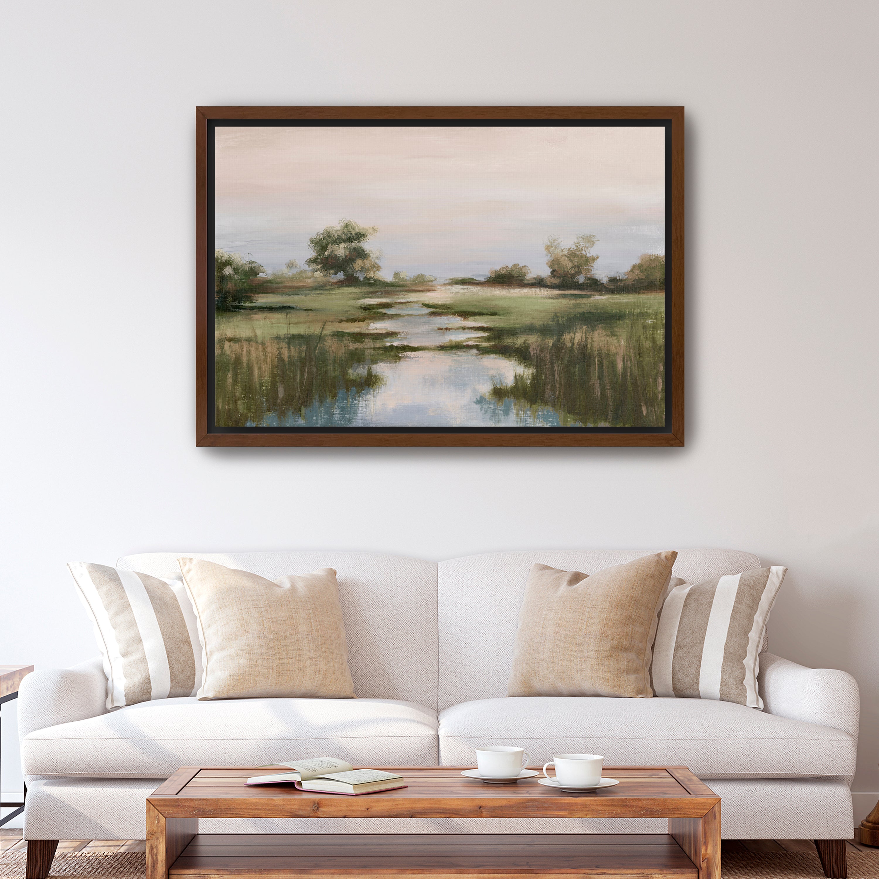 Serene Reflections in the Marsh Canvas Giclee