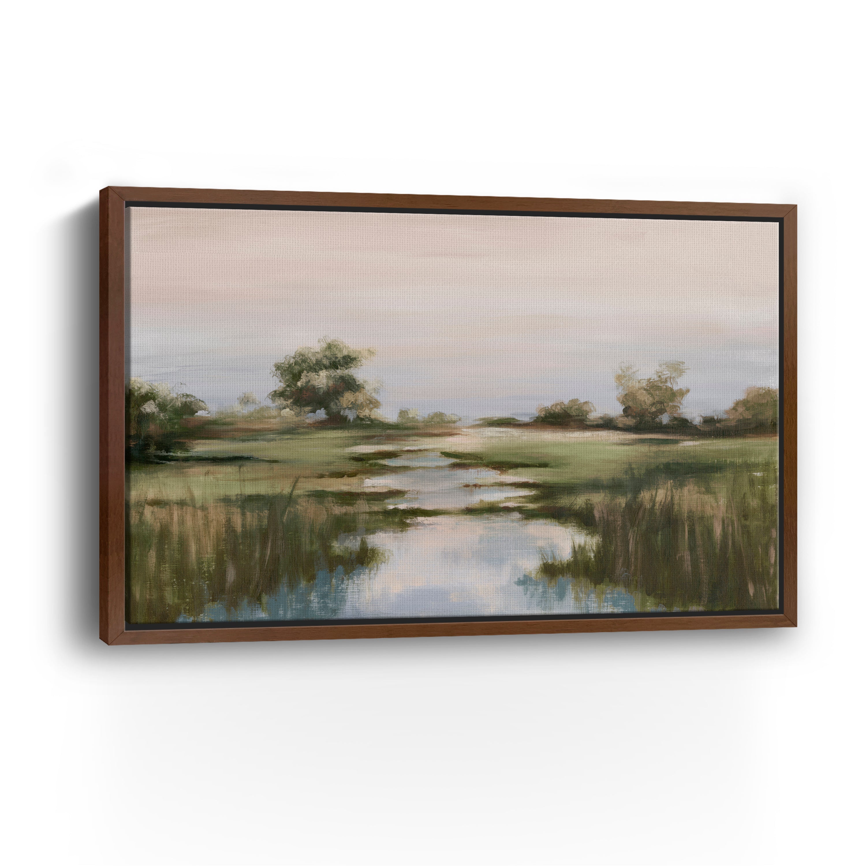 Serene Reflections in the Marsh Canvas Giclee
