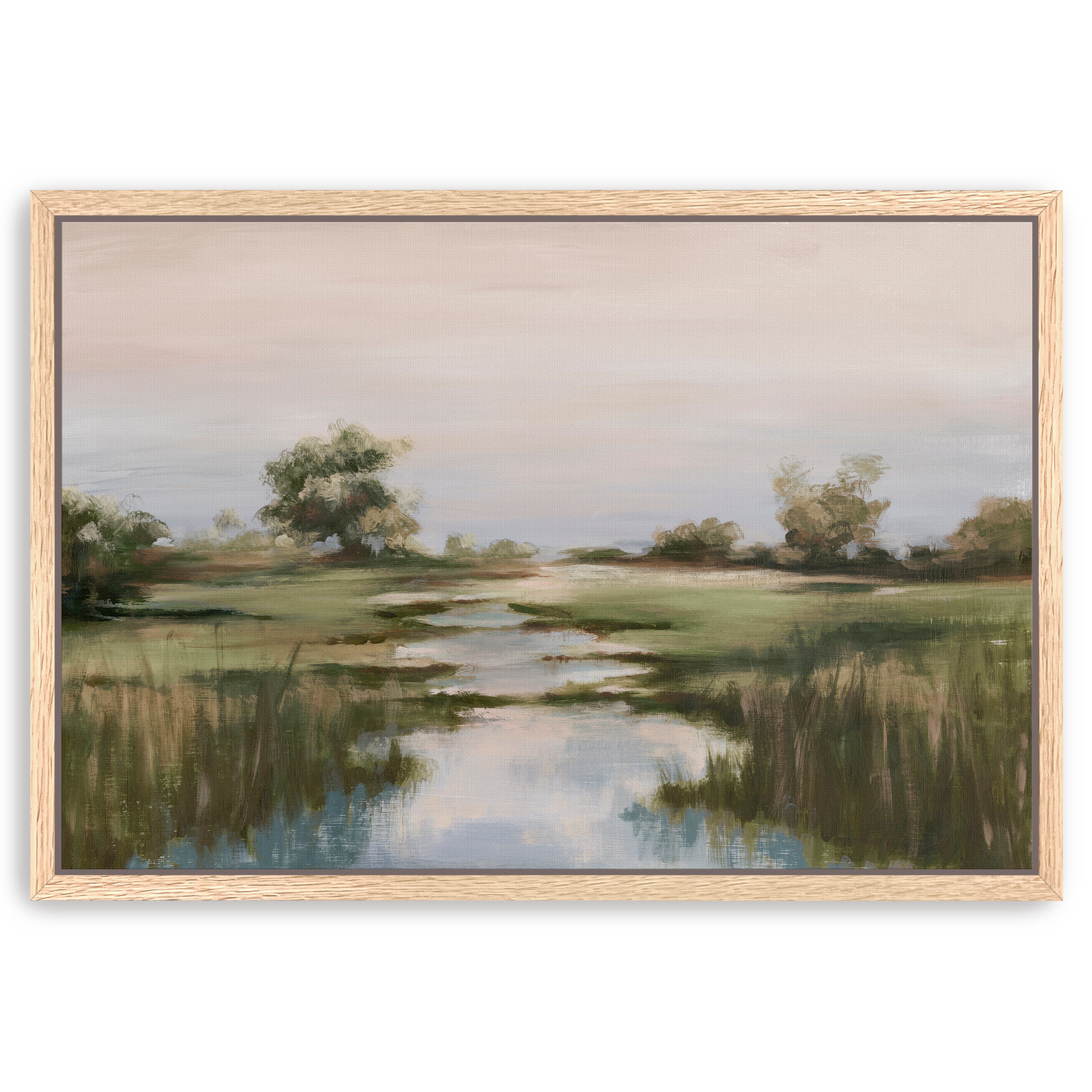 Serene Reflections in the Marsh Canvas Giclee