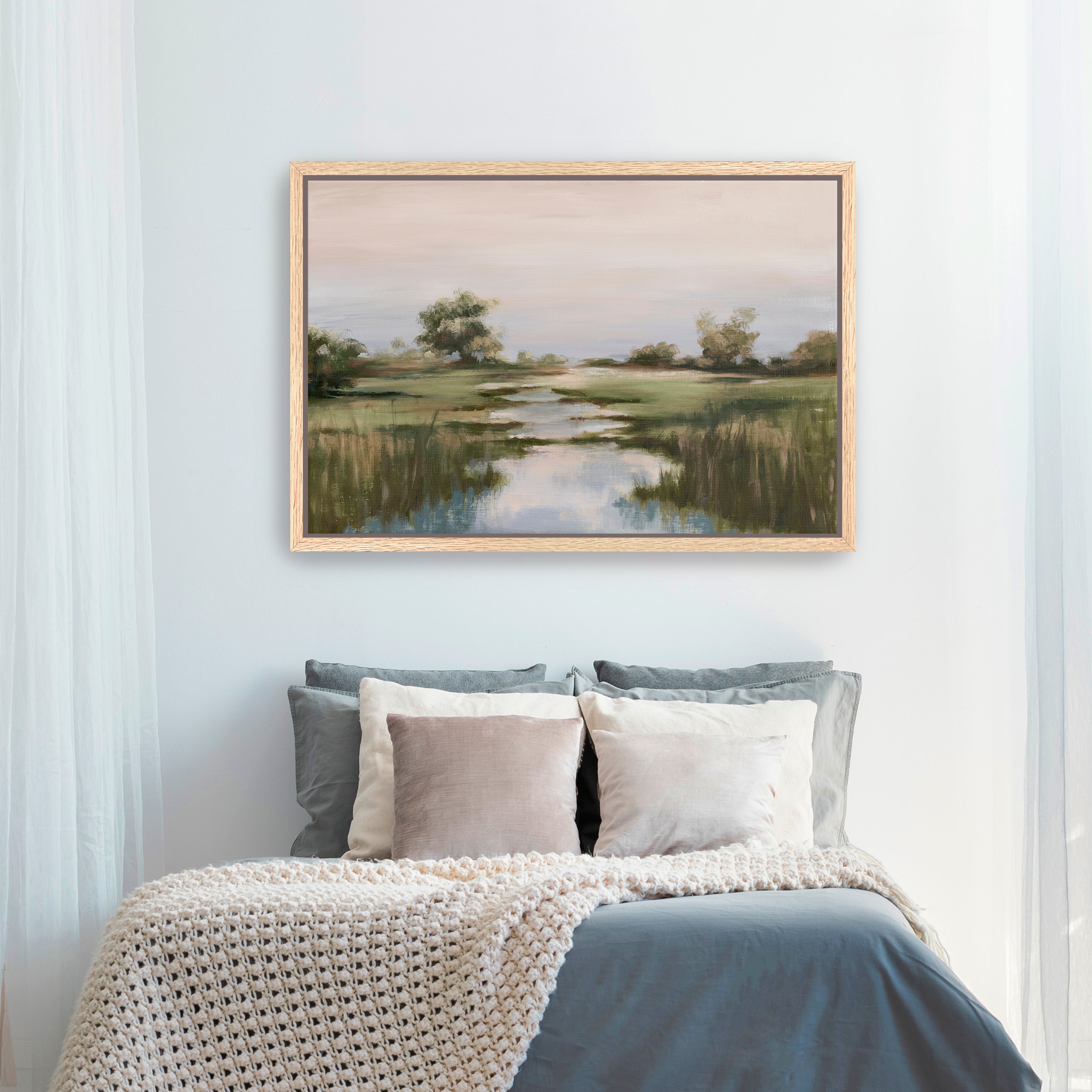 Serene Reflections in the Marsh Canvas Giclee