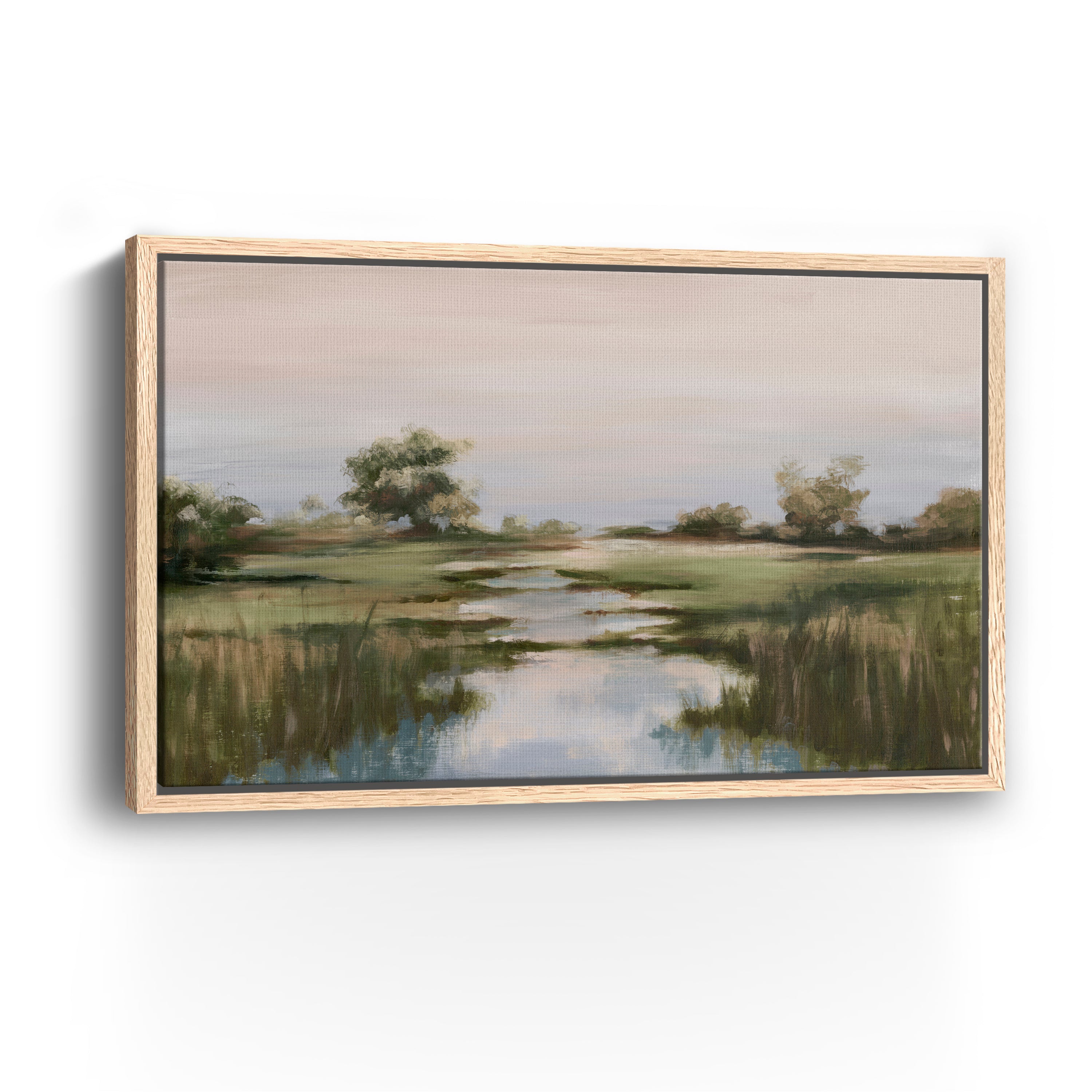 Serene Reflections in the Marsh Canvas Giclee