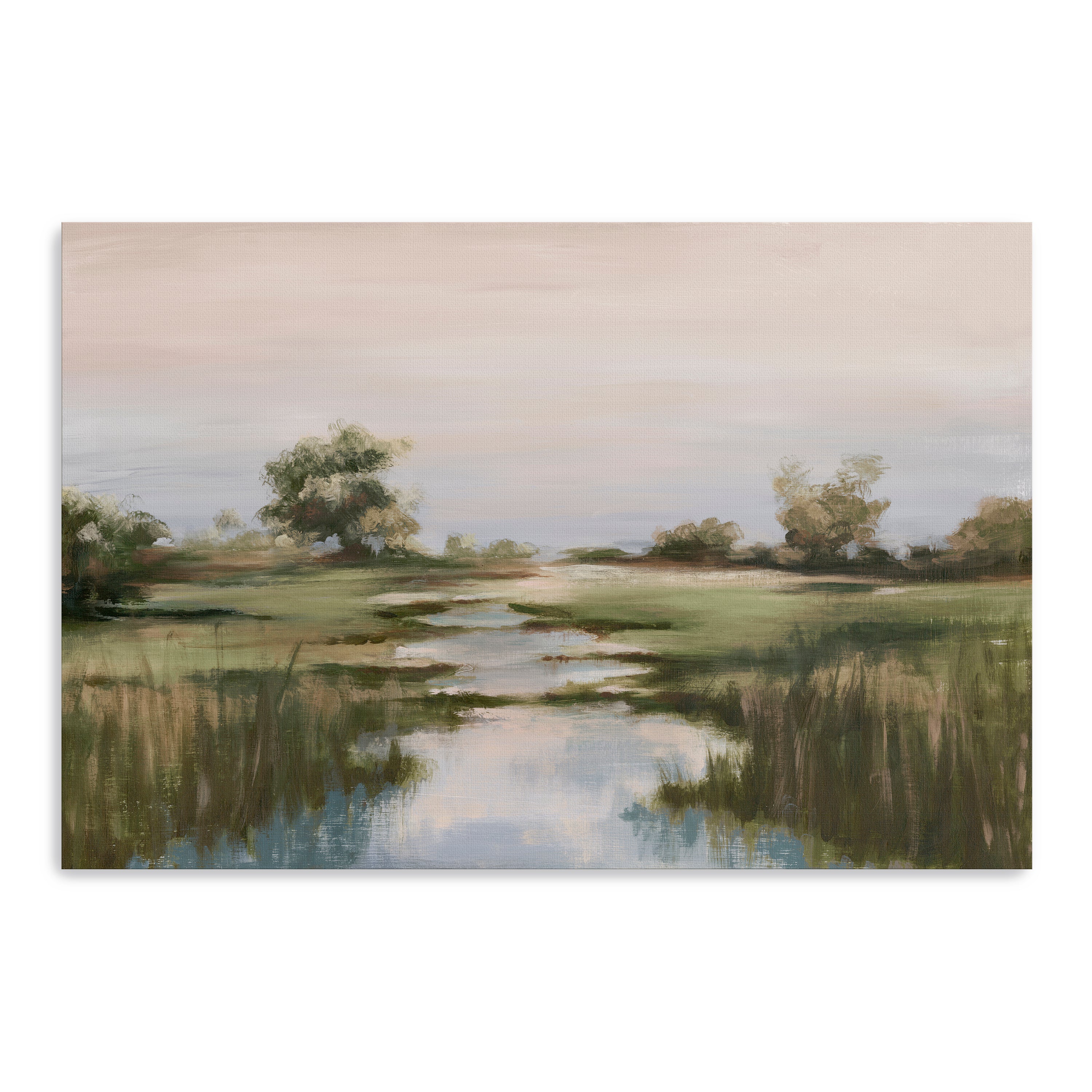 Serene Reflections in the Marsh Canvas Giclee