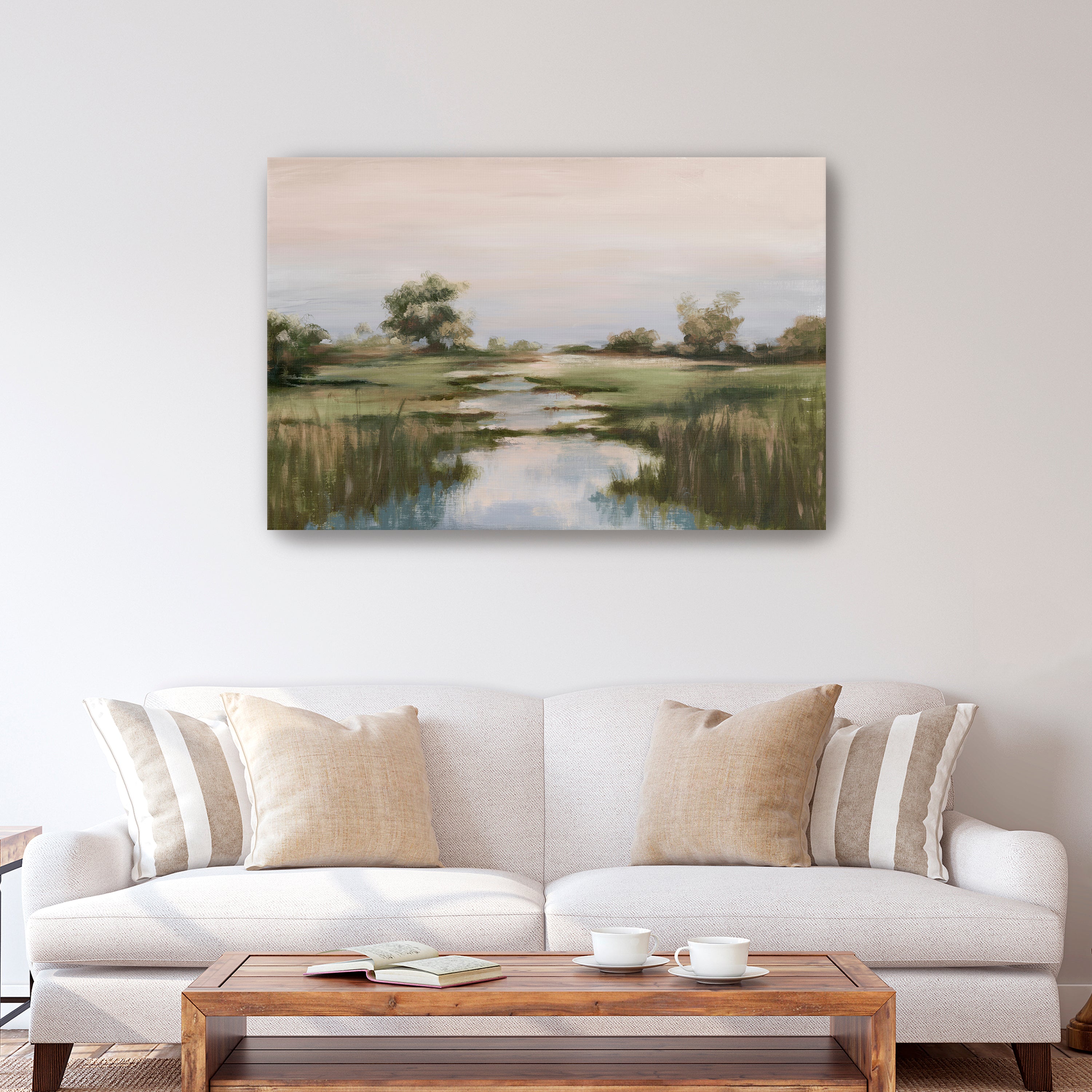 Serene Reflections in the Marsh Canvas Giclee