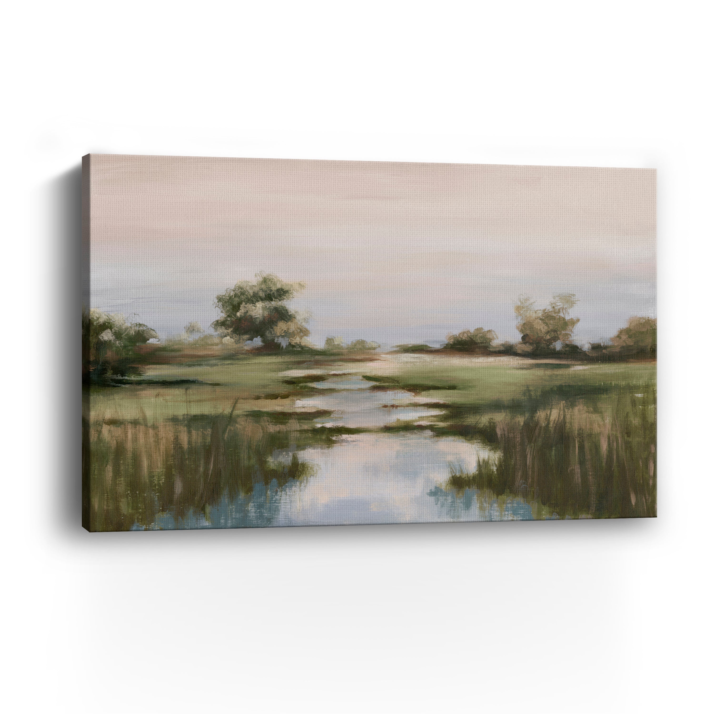Serene Reflections in the Marsh Canvas Giclee