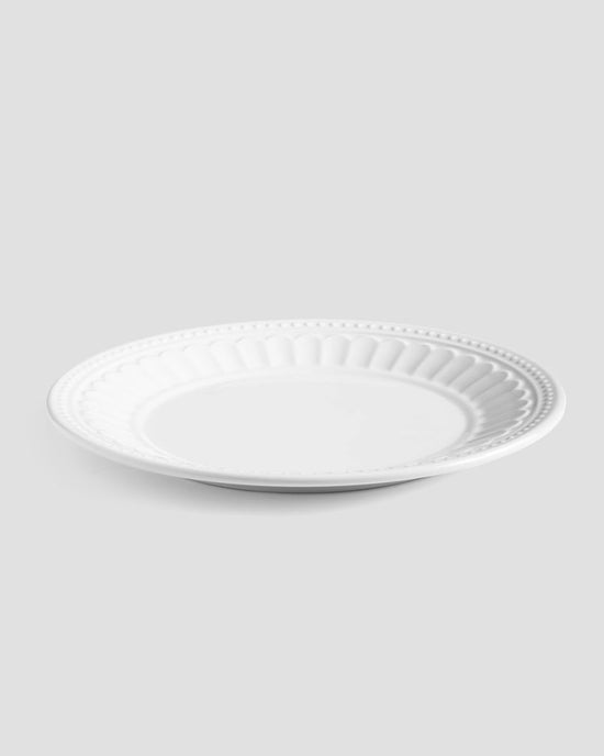 Venetian White 11" Melamine Dinner Plate, Set of 4