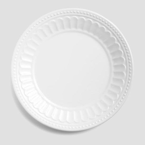 Venetian White 11" Melamine Dinner Plate, Set of 4
