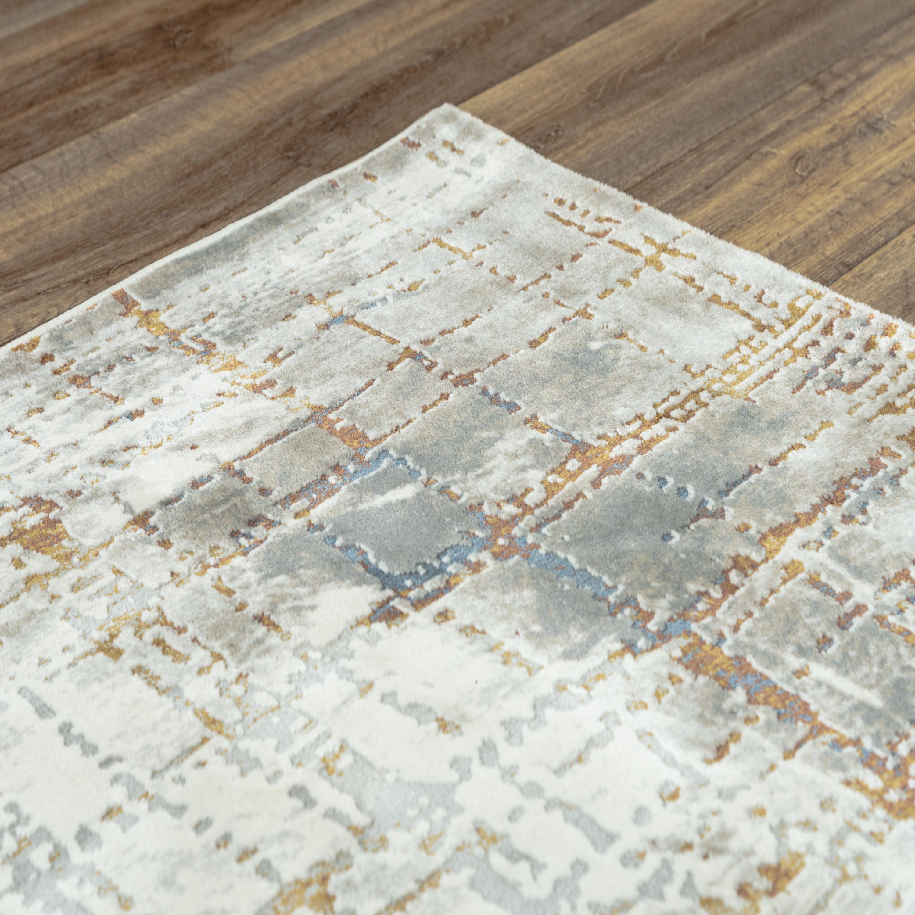 Abstract Cross Hatch Power Loomed Modern Persian Area Rug