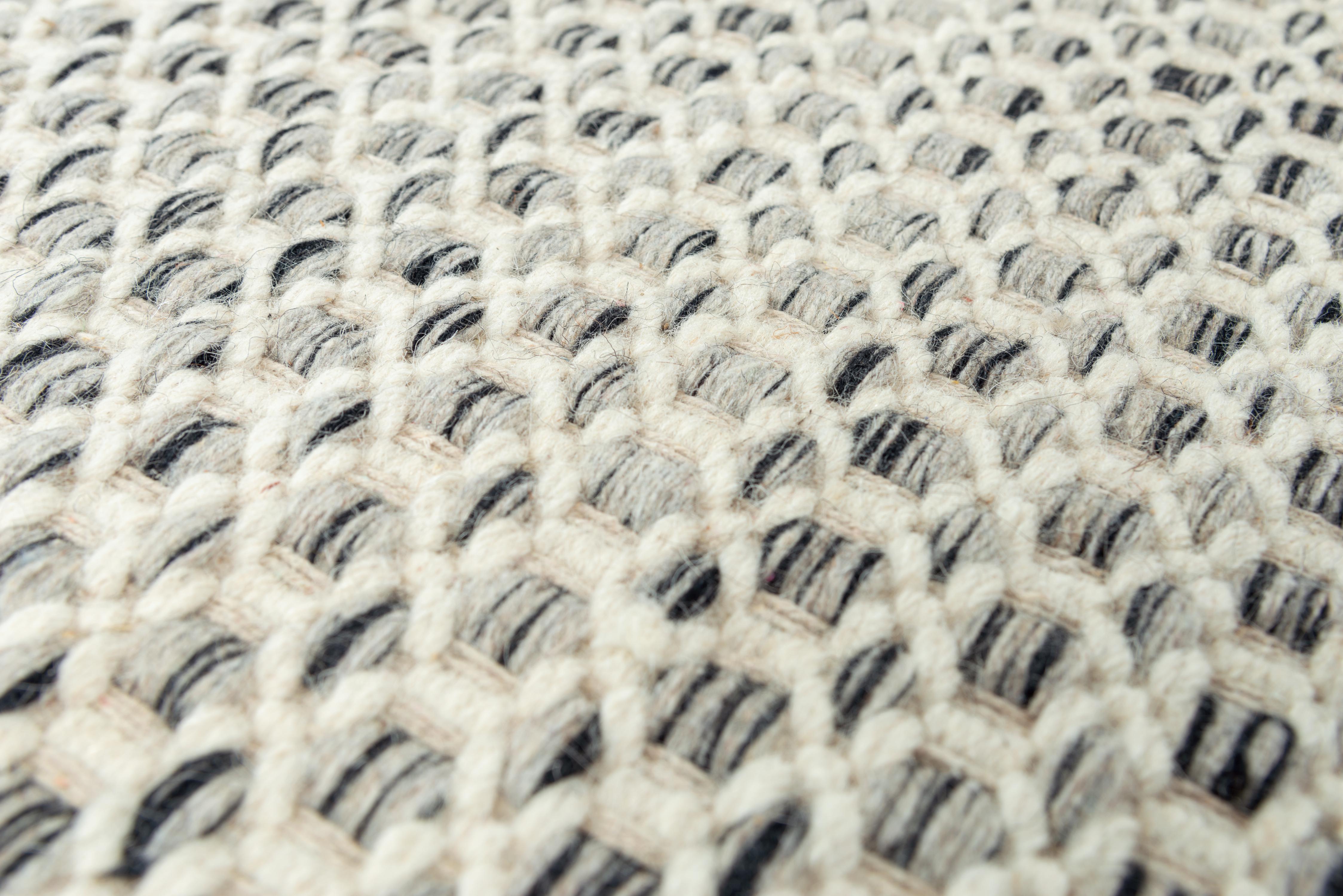 Windsor Hand Woven 100% Wool Basketweave Area Rug