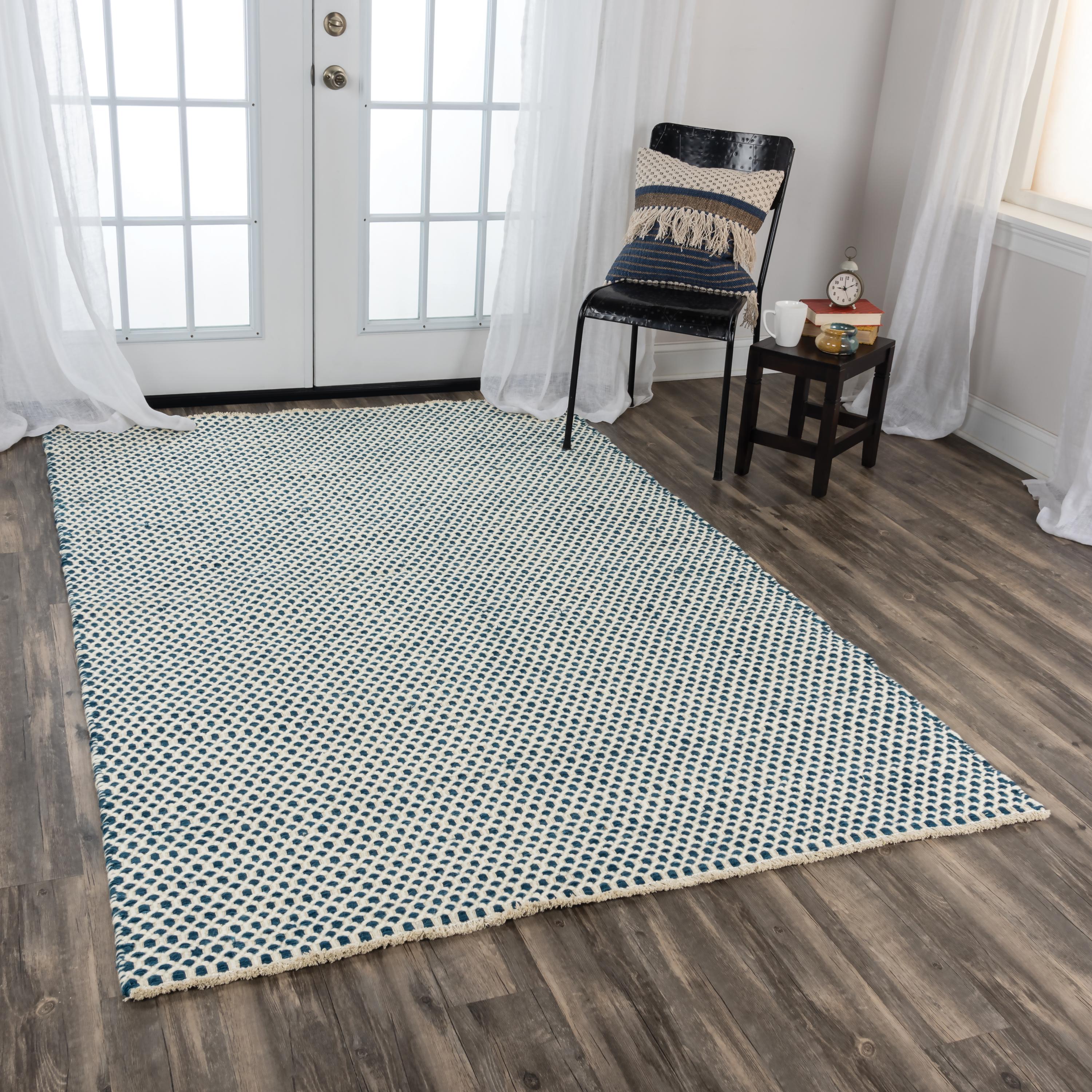 Windsor Hand Woven 100% Wool Basketweave Area Rug