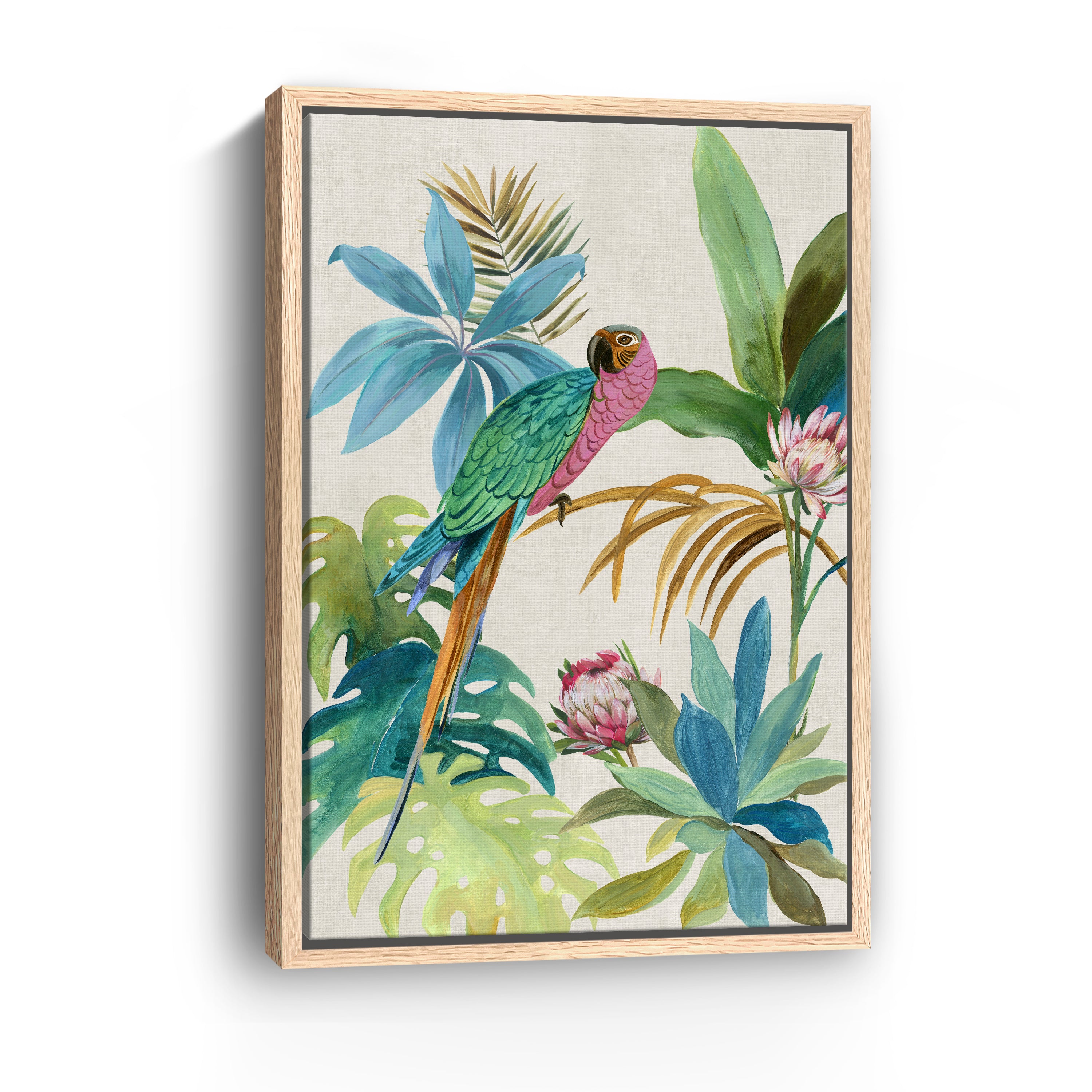 Tropical Parrot I Canvas Giclee