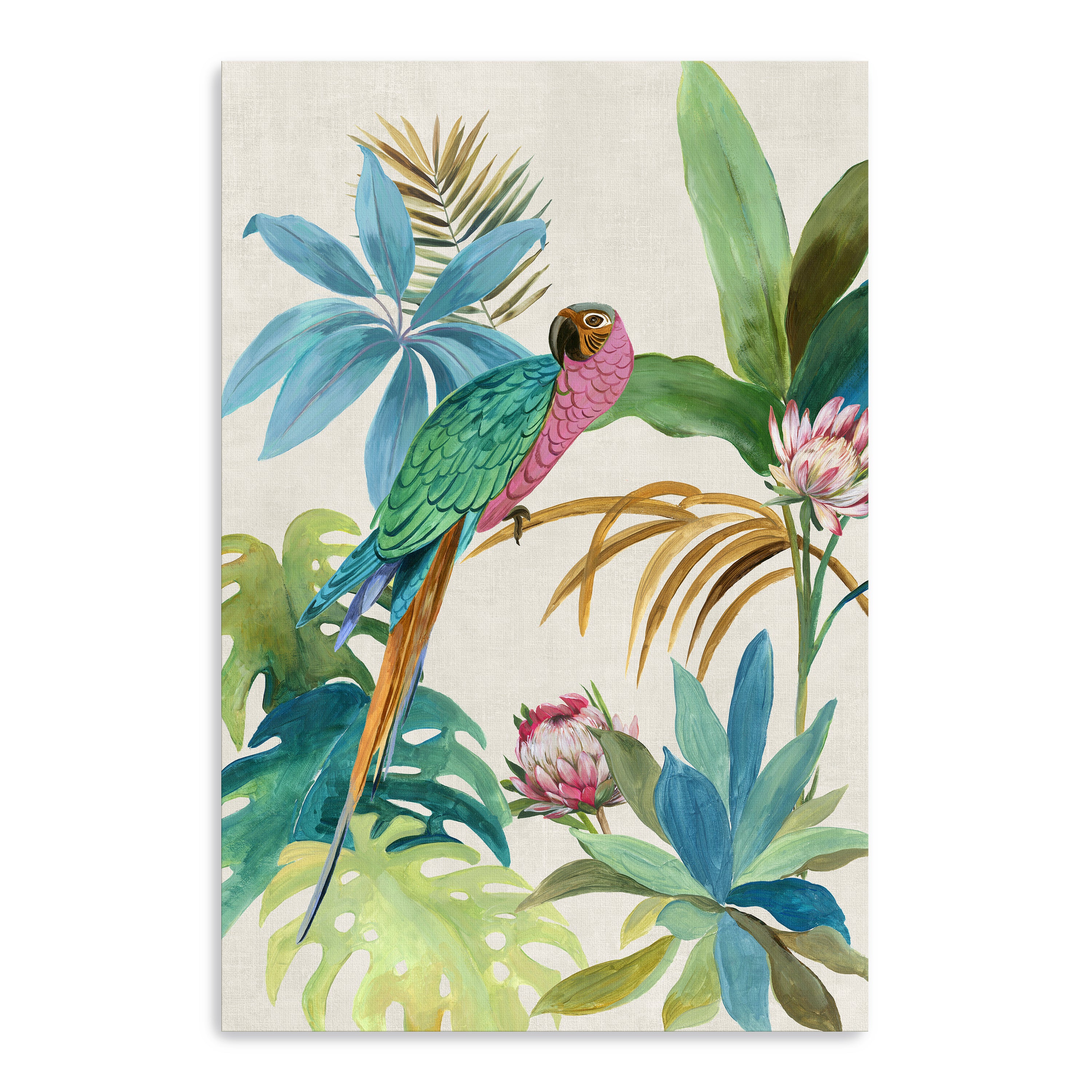 Tropical Parrot I Canvas Giclee