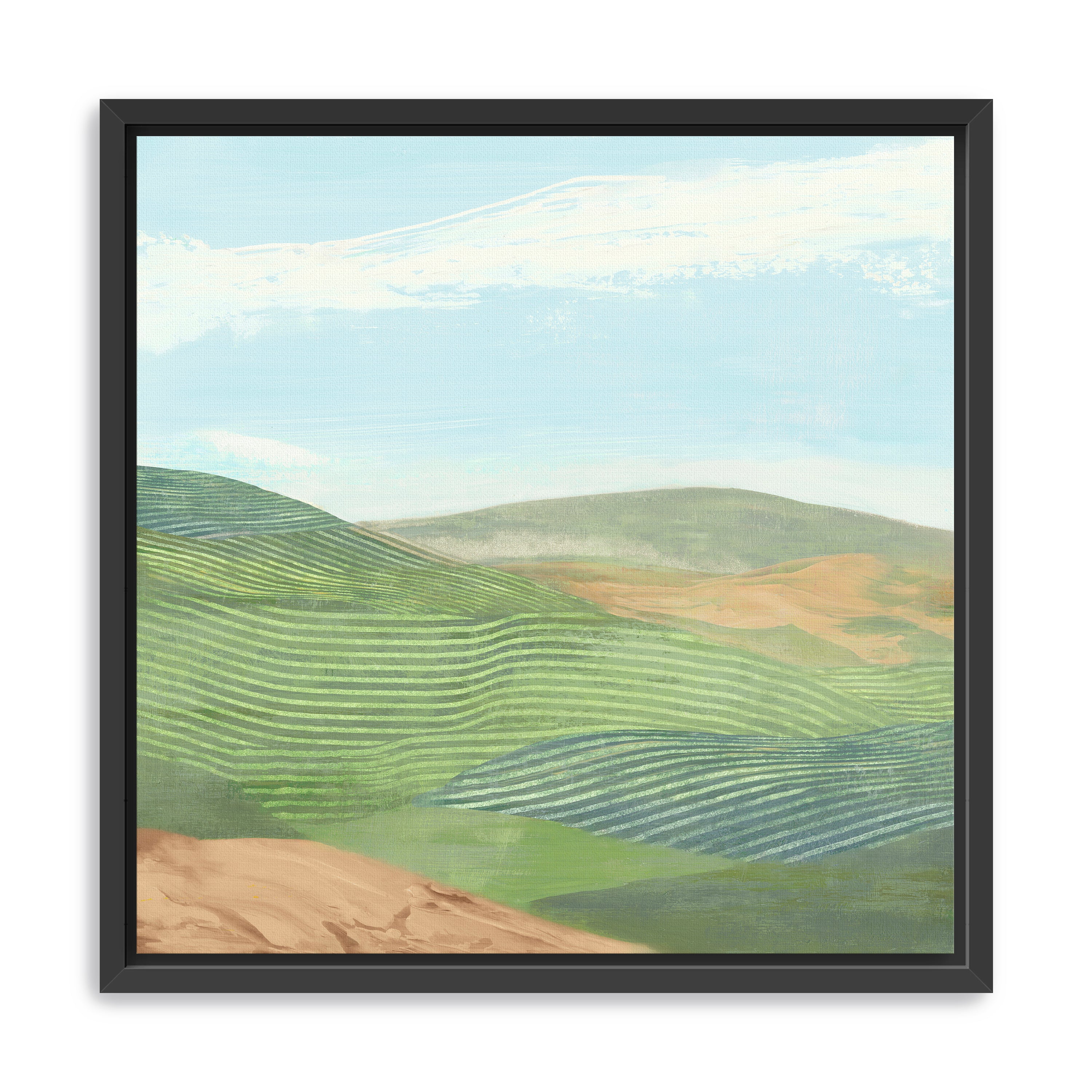 Rolling Green Hills Under Sky Canvas Giclee