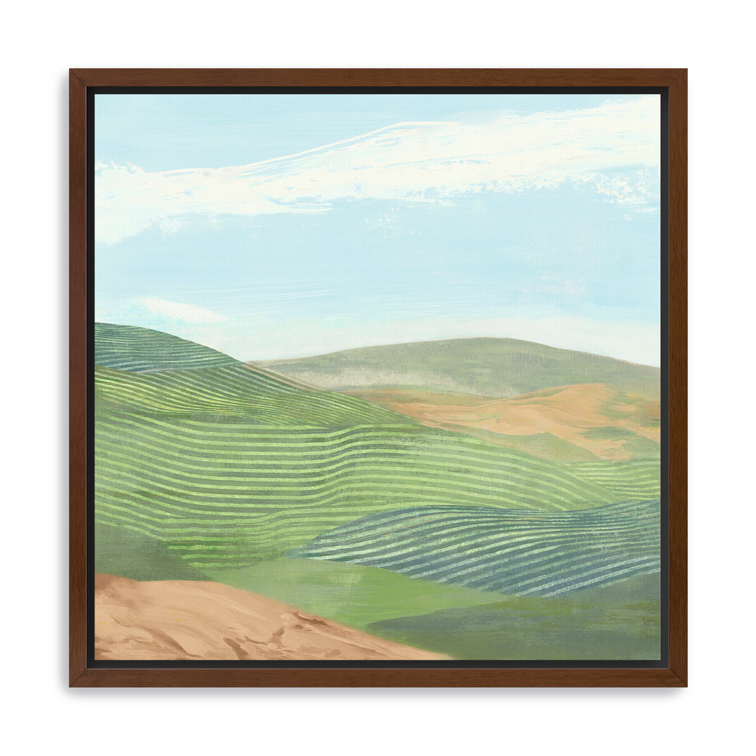 Rolling Green Hills Under Sky Canvas Giclee